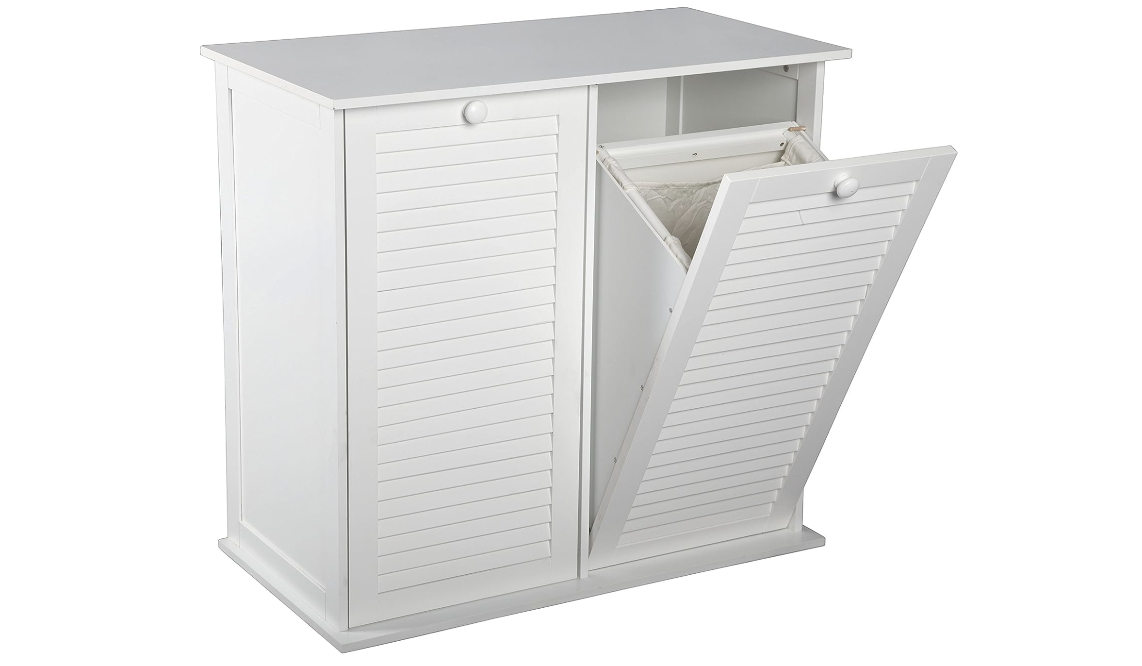 Dual Basket Tilt Out Laundry Sorter with 2 Removable Cotton Bags