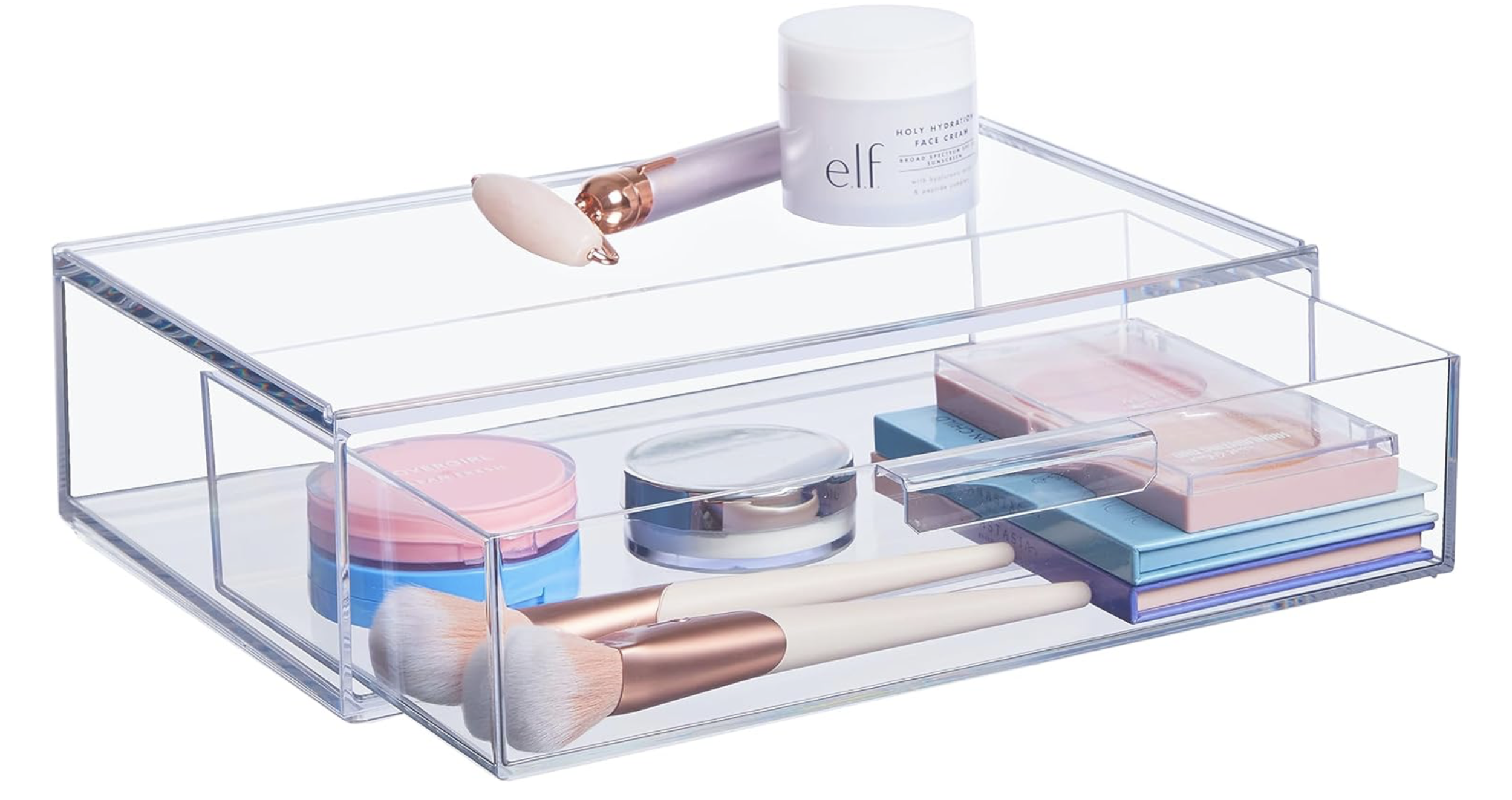 Stackable Clear Bin Plastic Organizer Drawer