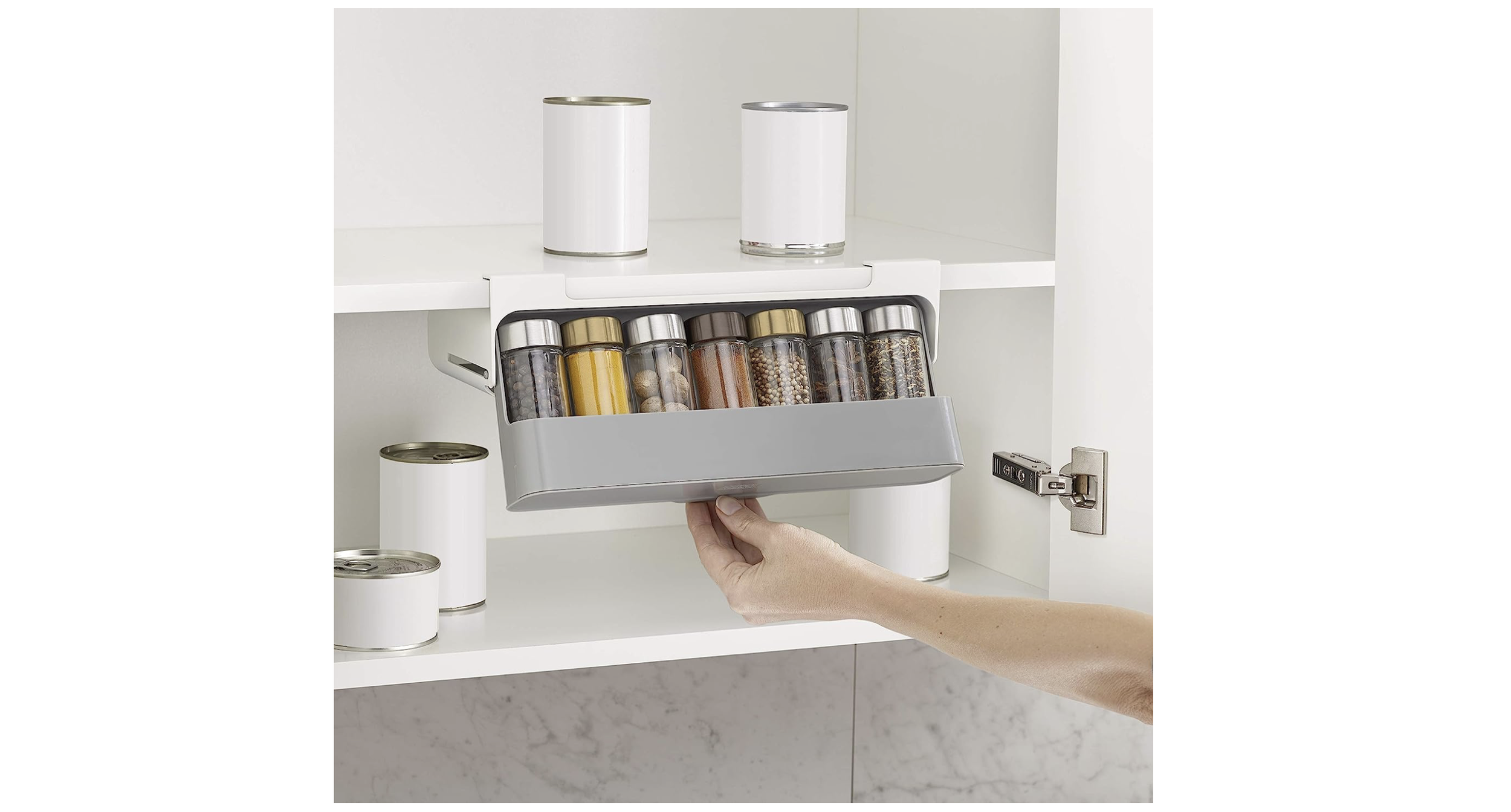 kitchen storage under-shelf Spice Rack