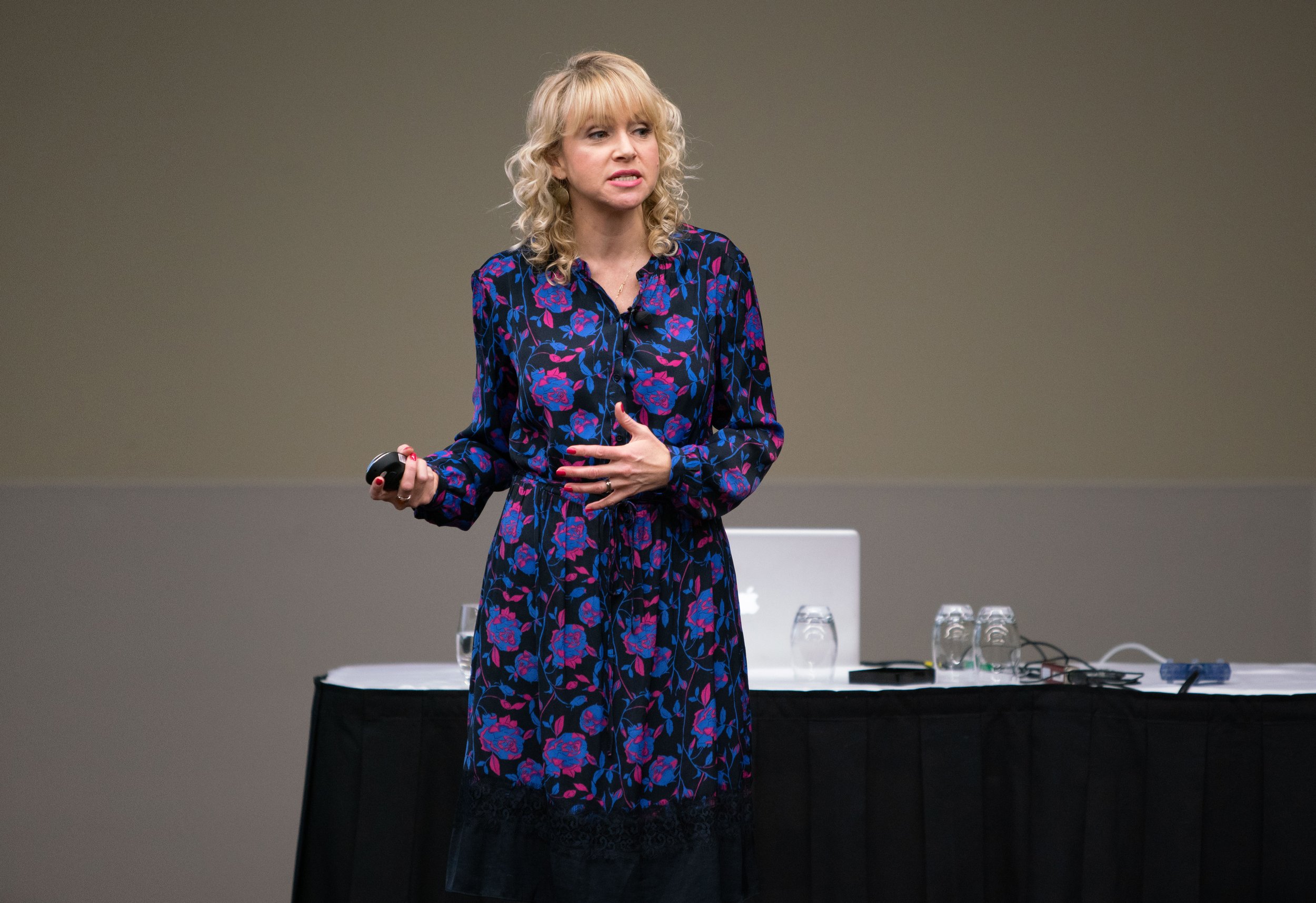 Laura Beauparlant speaking at the Eye Recommend Conference in Edmonton, Alberta