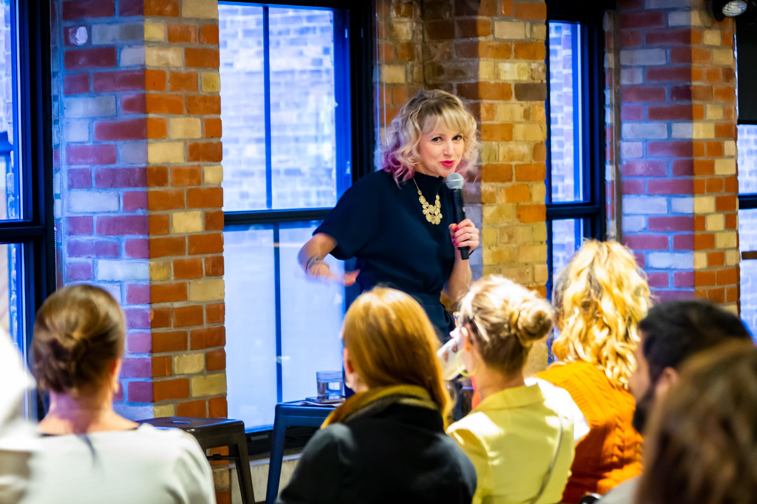 Laura Beauparlant speaking at an ILEA event in Toronto