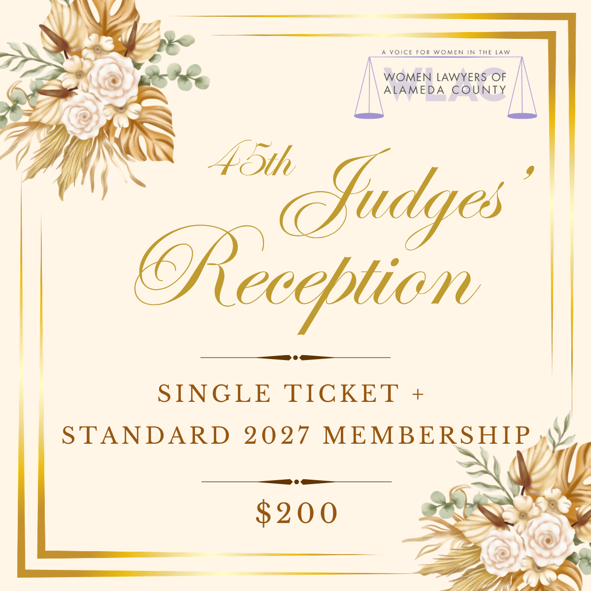 Judges' Reception Single Ticket + 2027 Membership
