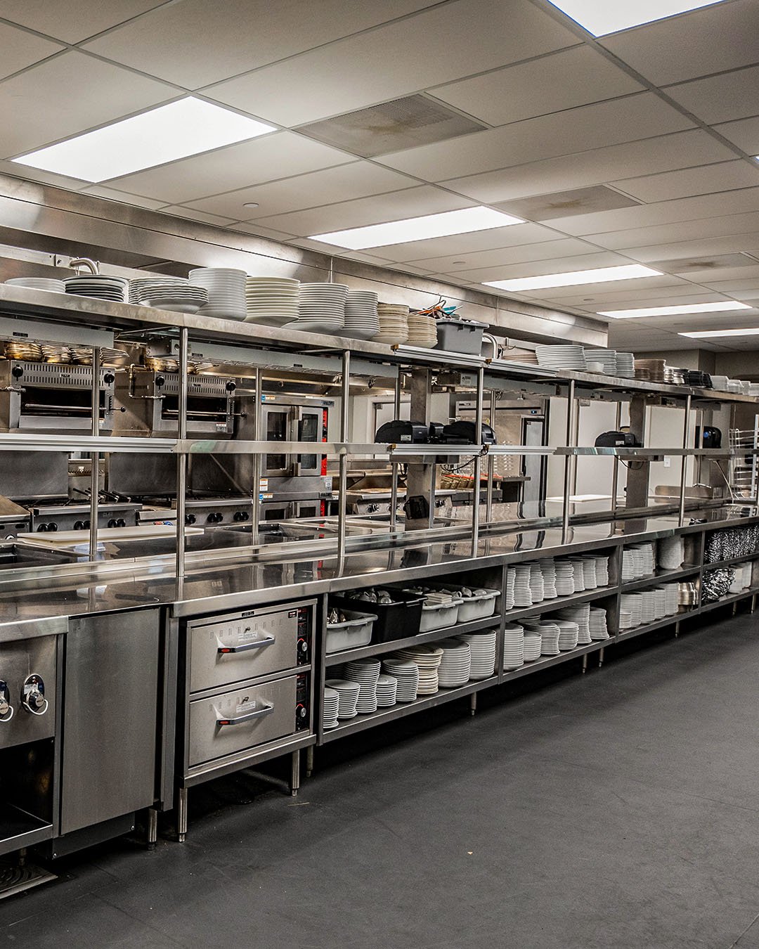 large country club professional grade kitchen