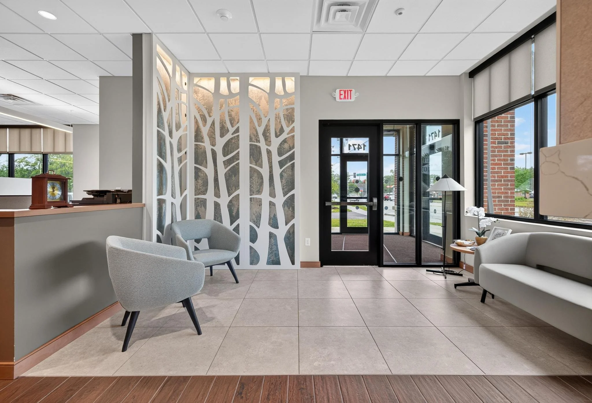 Aebly insurance office entryway design