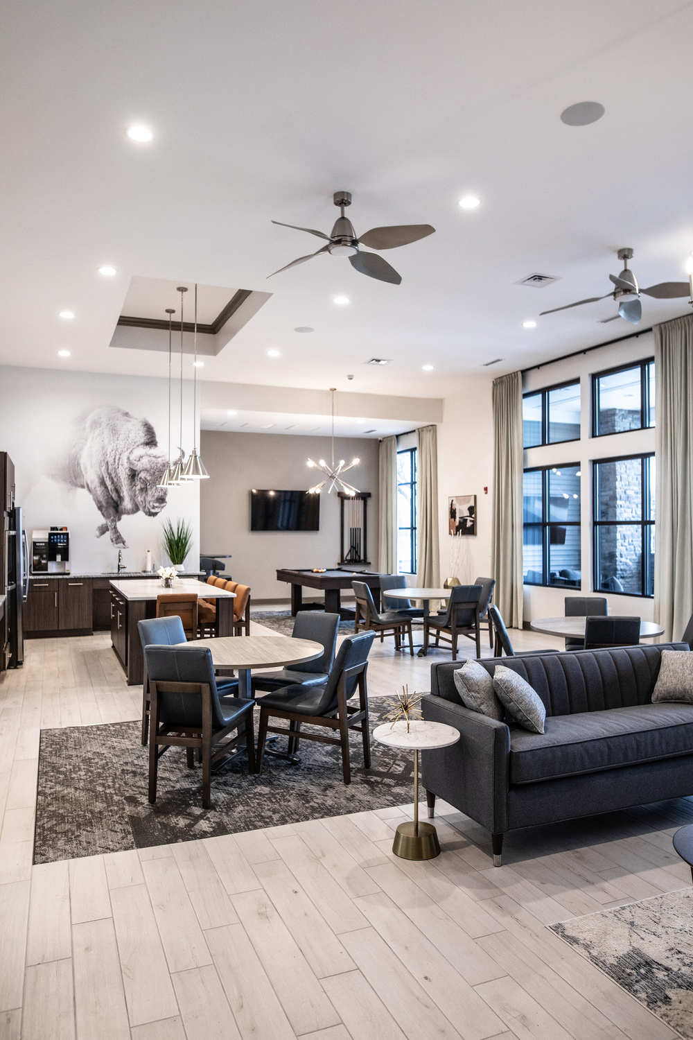 Midtown Apartments Clubhouse | Interiors & Planning — Carmina Wood Design