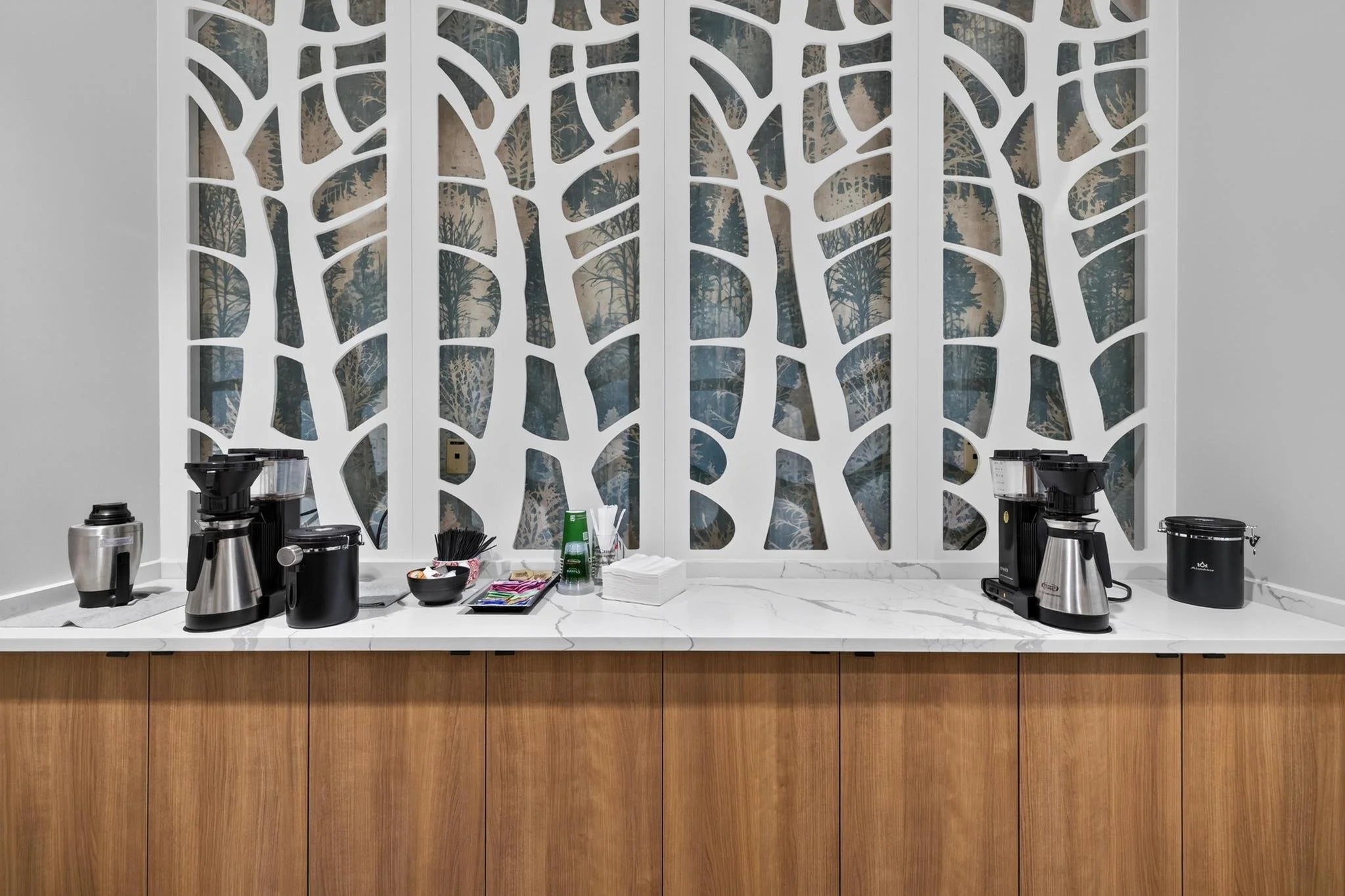 Aebly and associates coffee bar and art instillation