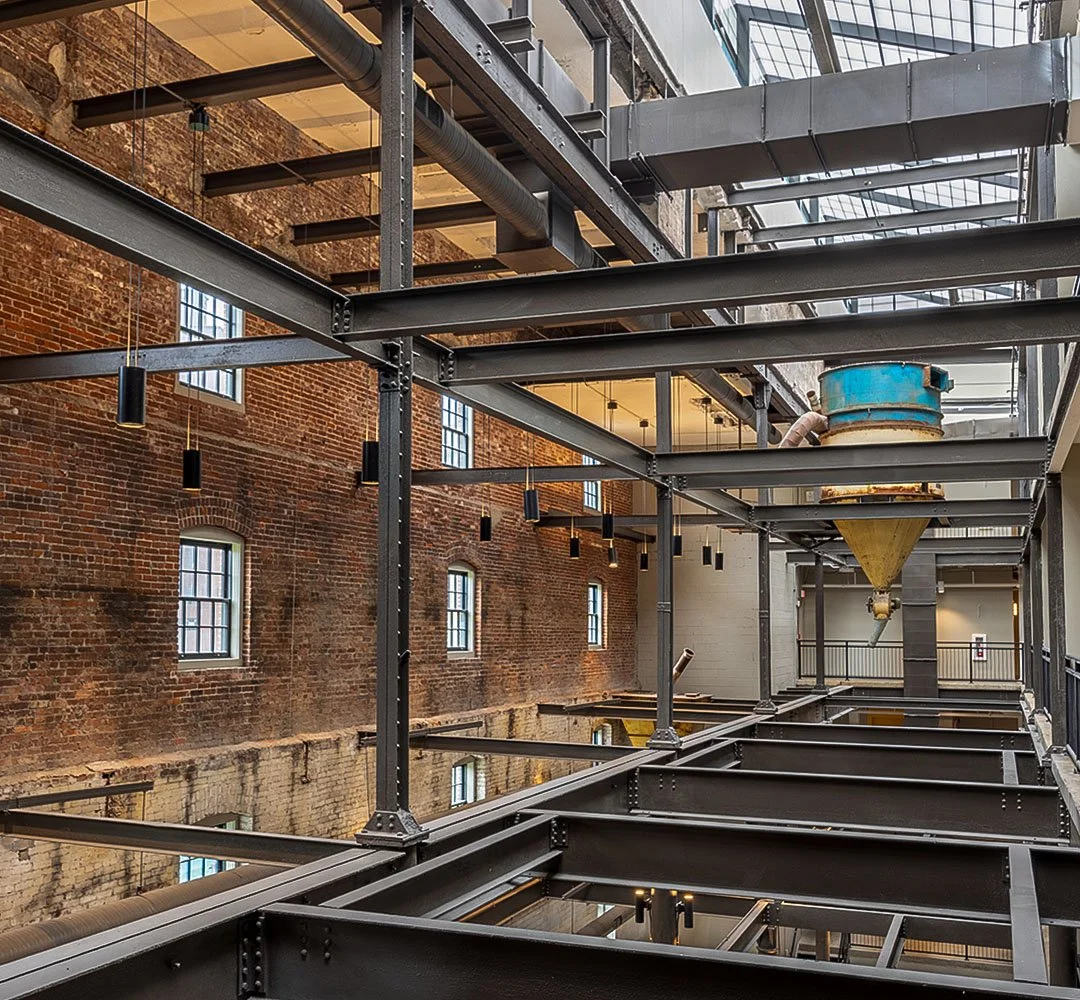 Atrium from a grain silo in the American Lofts at Silo City