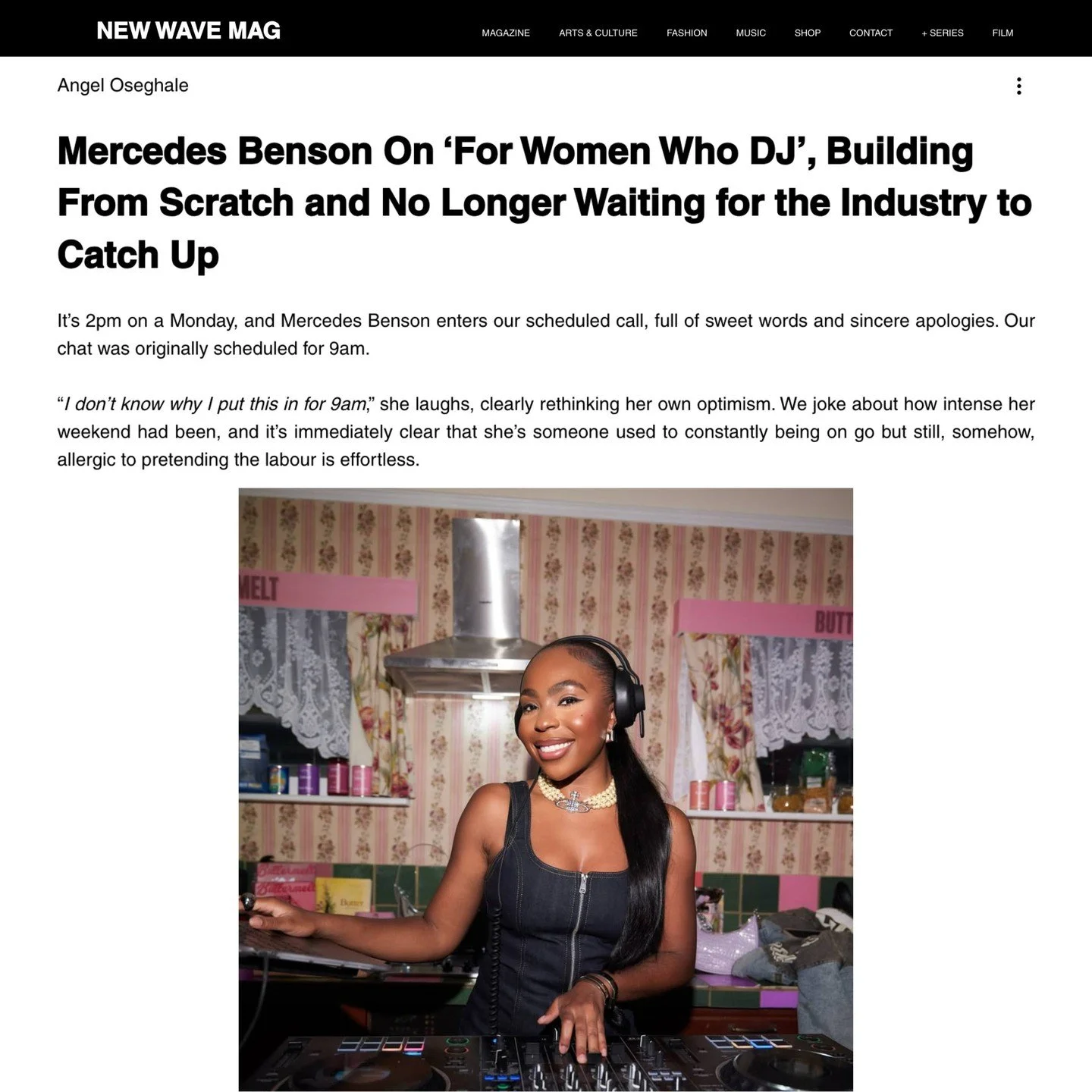 @MercedesfBenson interviewed by Angel Oseghale for @nwavemagazine

#CWPR