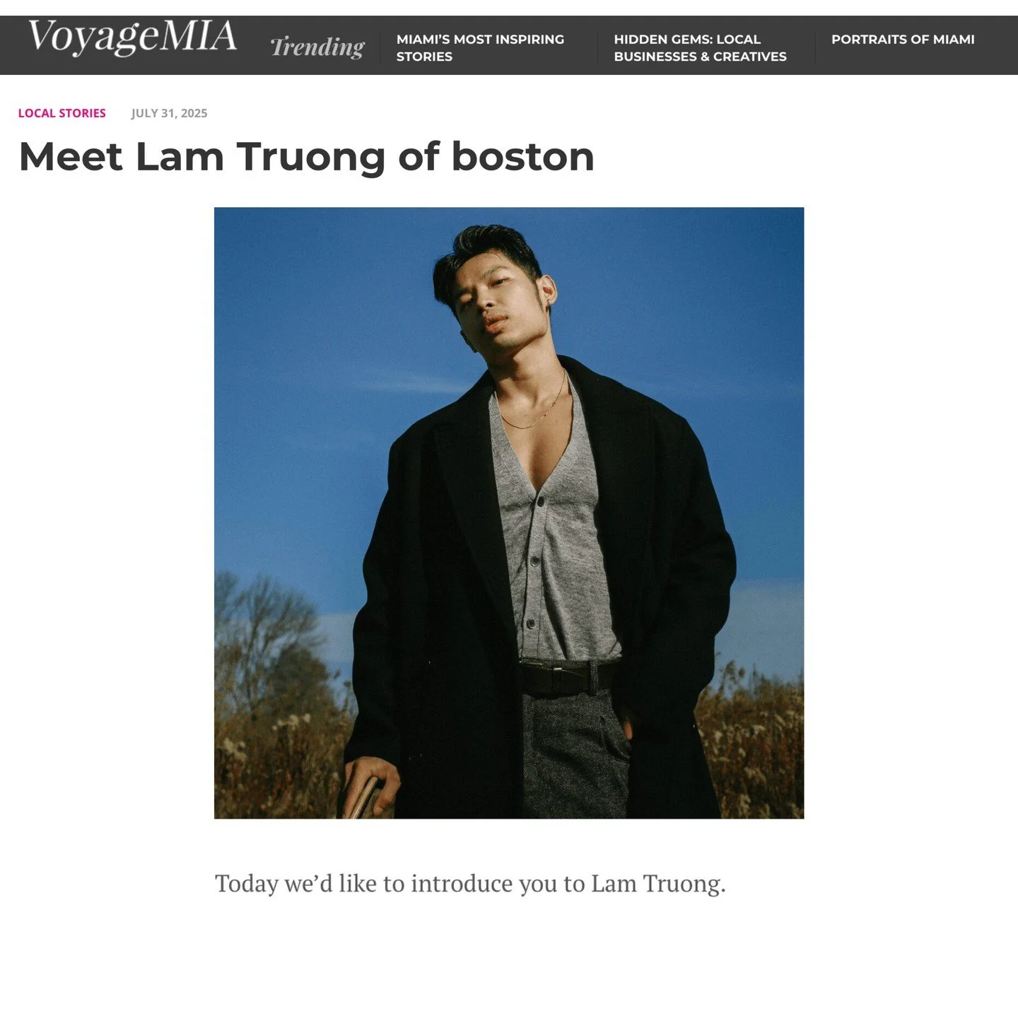 @rammyun interviewed for @voyagemiami

#CWPR