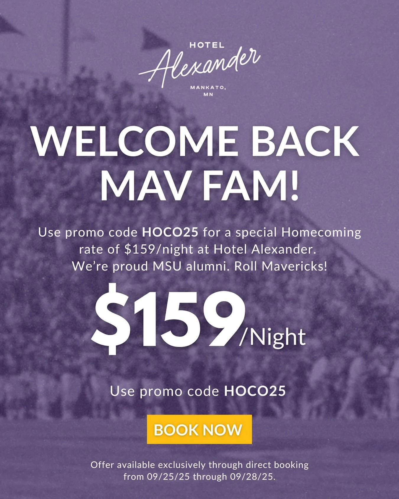 From kickoff to touchdown, we&rsquo;ve got your homecoming covered. #Roll Mavericks!