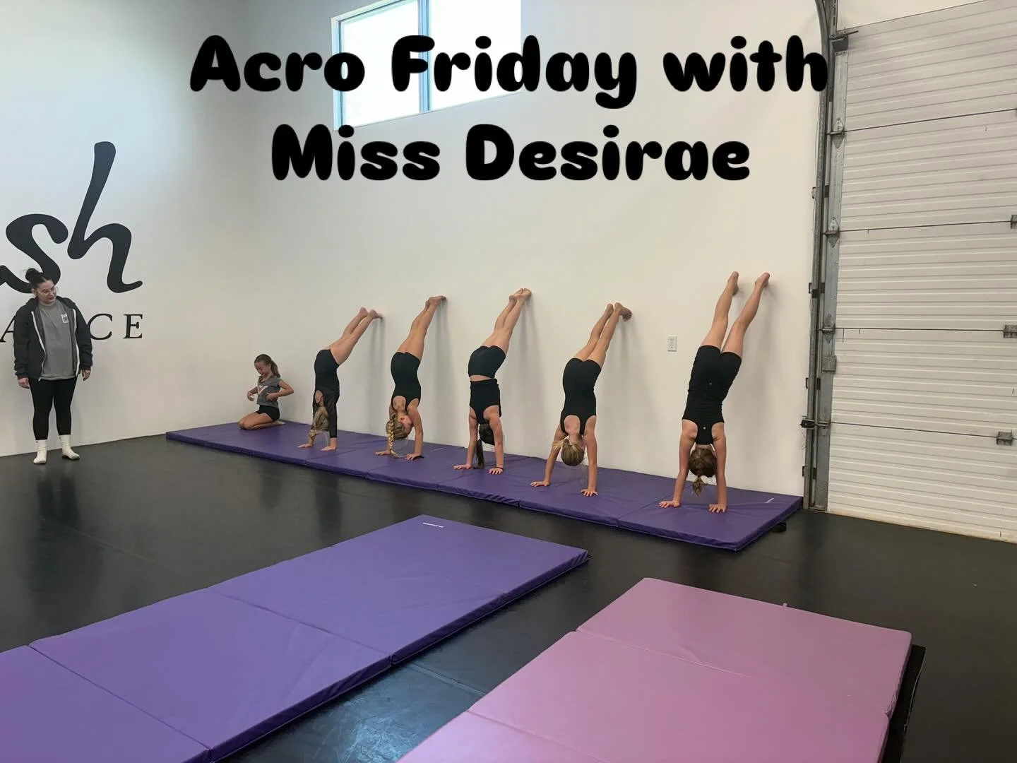 So happy Miss Desirae comes to teach our fabulous ACRO students. @desiraej