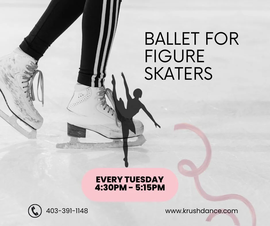 Ballet class for figure skaters 🩰⛸️
Build stronger posture, balance, core control, and flexibility using classical ballet technique. Improve edges, spins, musicality, and overall artistry&mdash;on and off the ice.

Perfect for skaters of all levels 