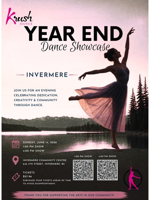 Join us for an evening celebrating dedication, creativity and community through Dance. Sunday, June 14 shows at 1 pm and 4pm. Ticket link through Krushdance.com