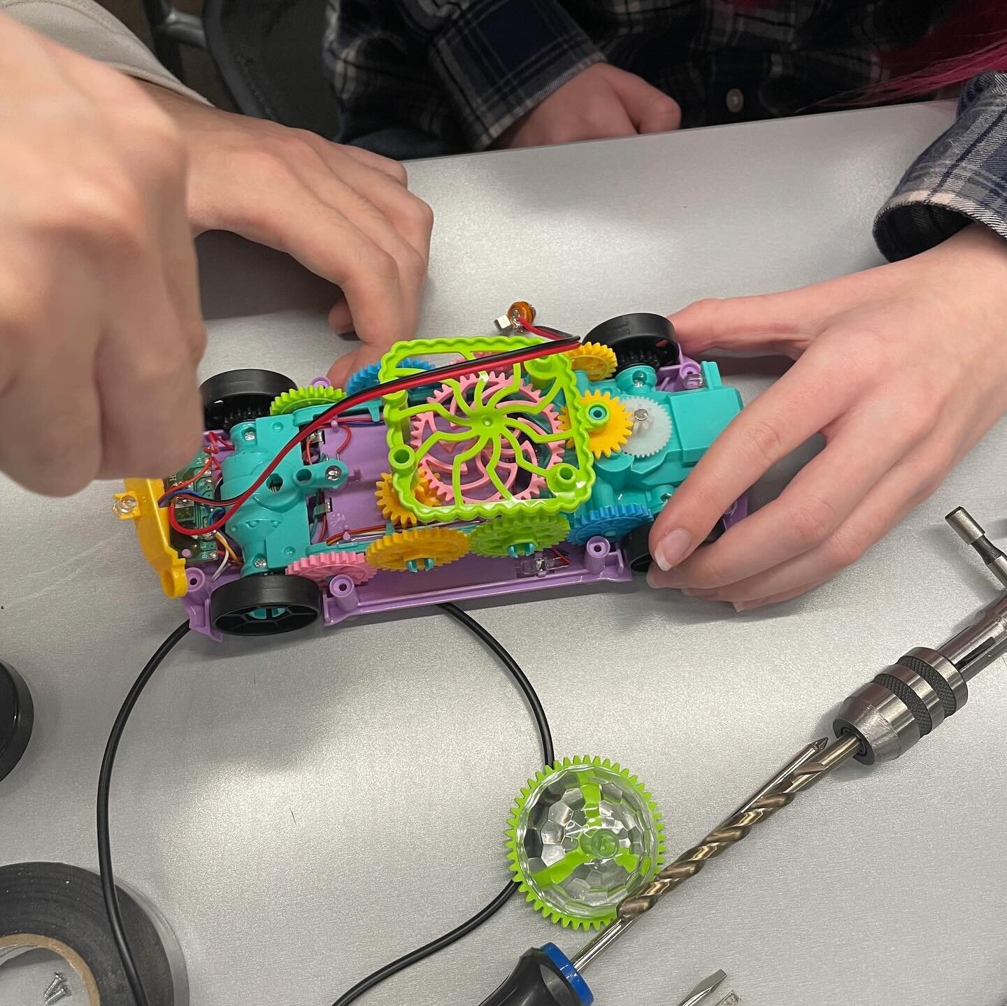 At our final toy adaptation event of last quarter, attendees were able to adapt new toys as well as repair some broken ones. Some of the toys adapted included a transparent light-up car, and tornado lamp, while a spin art toy and penguin slide were g