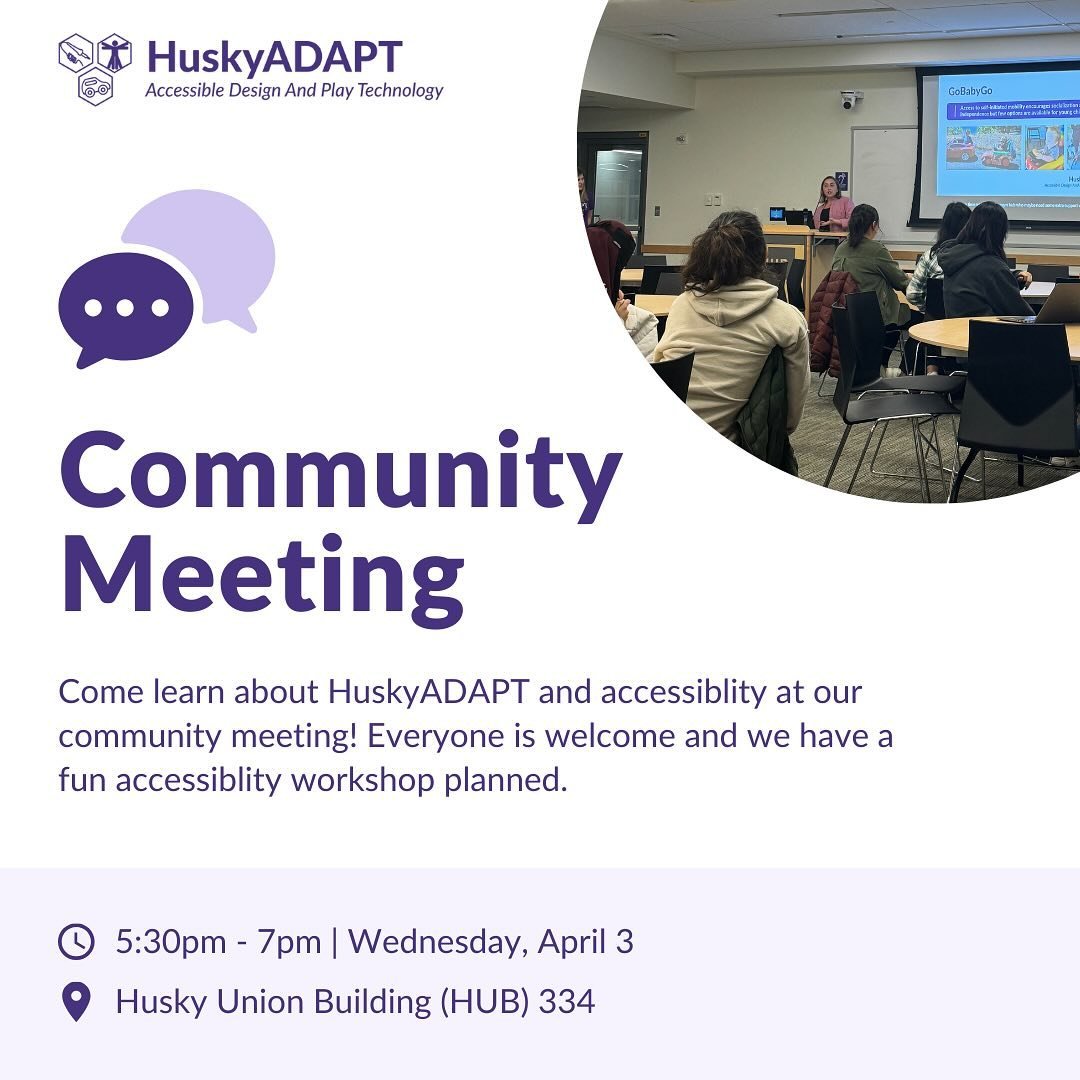 We&rsquo;re excited to invite you to our Spring Community Meeting! At this event, we will be going over our plans for the upcoming quarter, and testing out a new outreach activity! Come ready to make and have fun! Everyone is welcome to attend. Pleas
