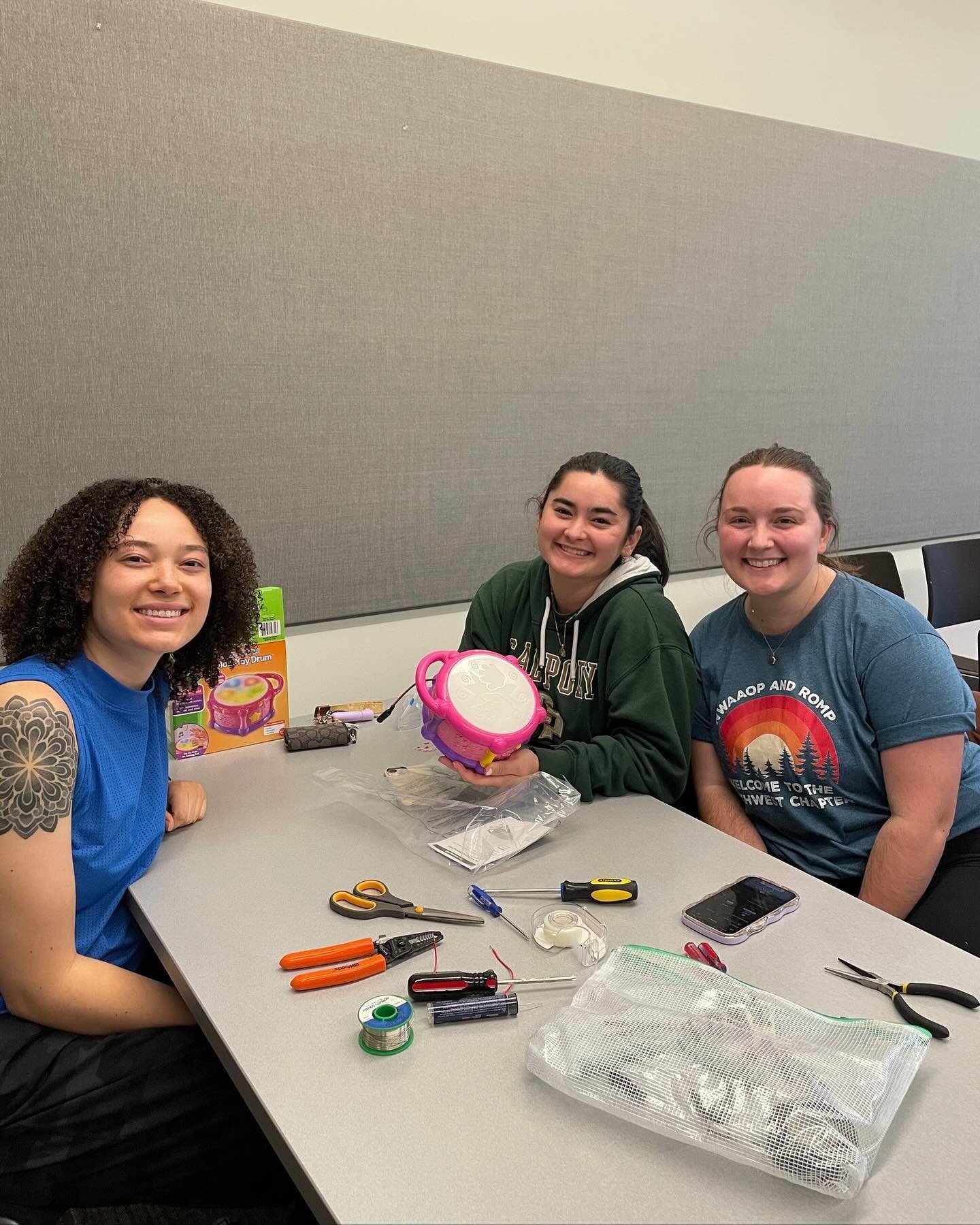 We recently had a toy adaptation event where attendees successfully adapted eight toys! Some fun toys we adapted included a pair of walkie talkies, dice rollers, and a colorful gear plane. Thank you to everyone who attended! Stay tuned for our next e
