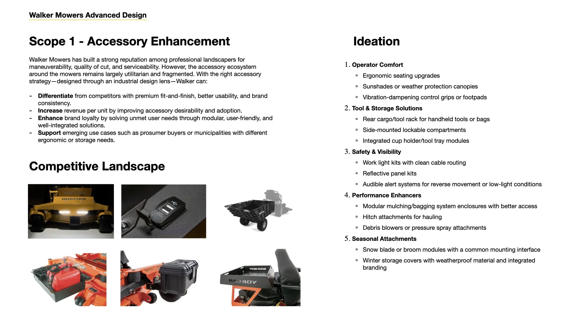 Walker Mowers Scope 1 ID Brief