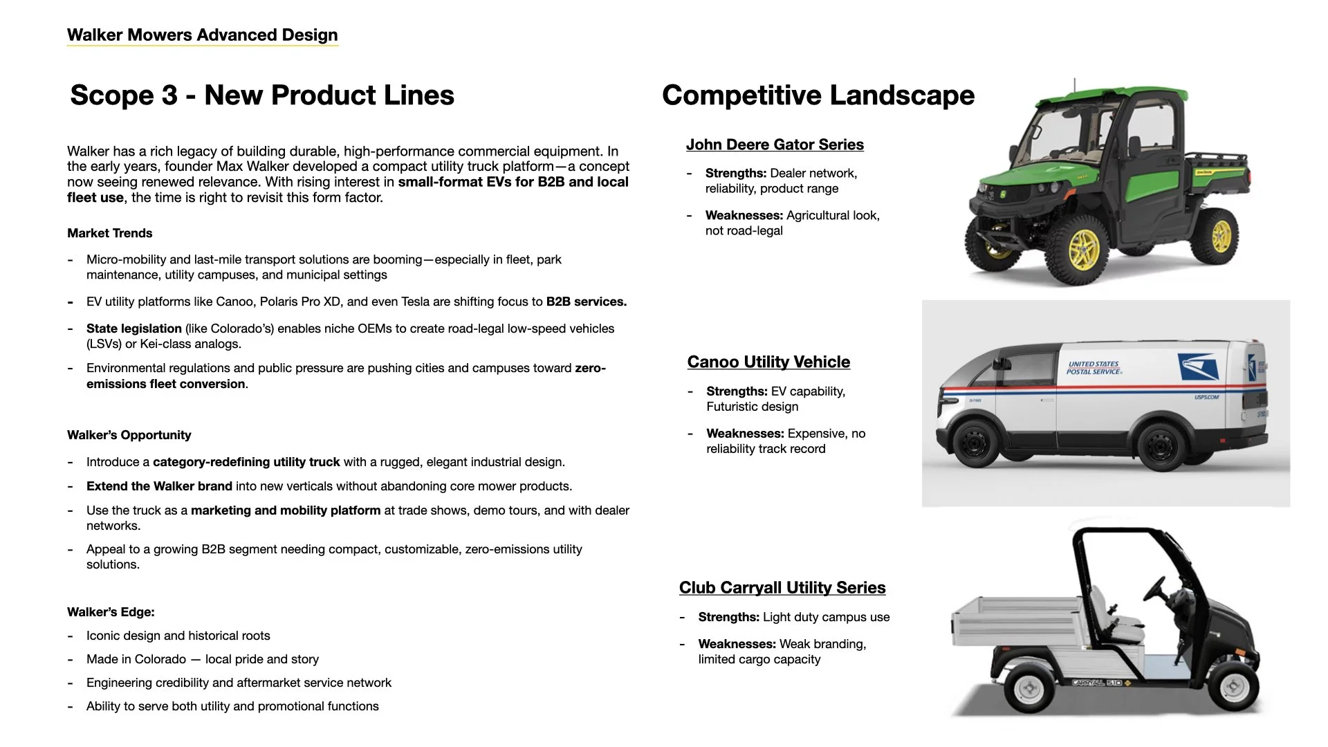 Walker Mowers Scope 3 Design Brief