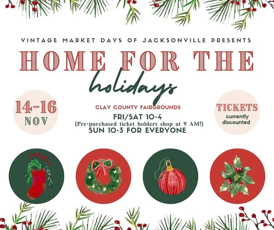 We&rsquo;re so excited to check out @vintagemarketdaysjacksonville today on opening day! There are 125 vendors / 288 booths from the local region and across the U.S. offering vintage treasures, furniture, home decor, repurposed pieces, art, handcraft