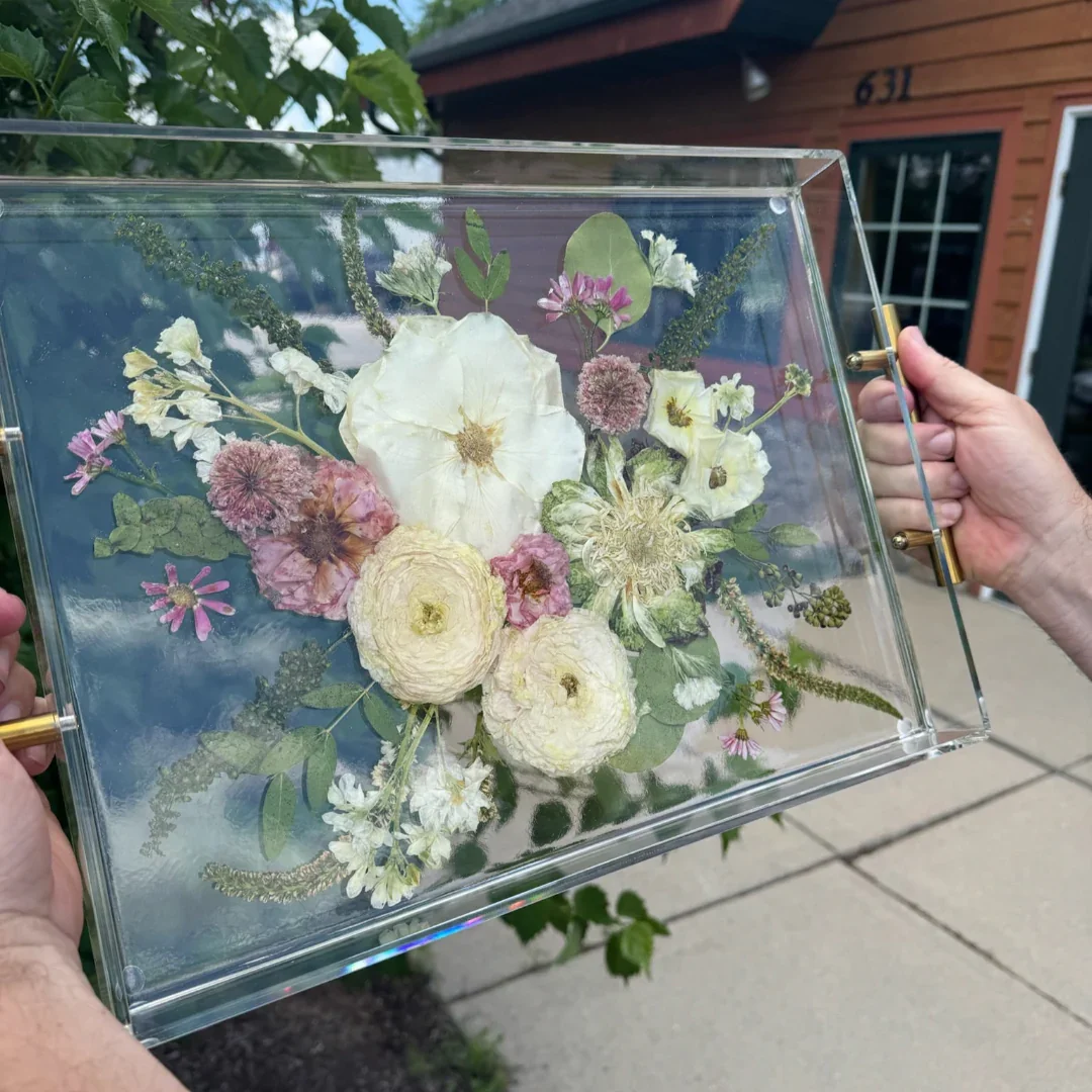 Clear Resin Flower Tray