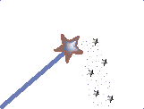 A shooting star streaking across the night sky with smaller stars nearby.