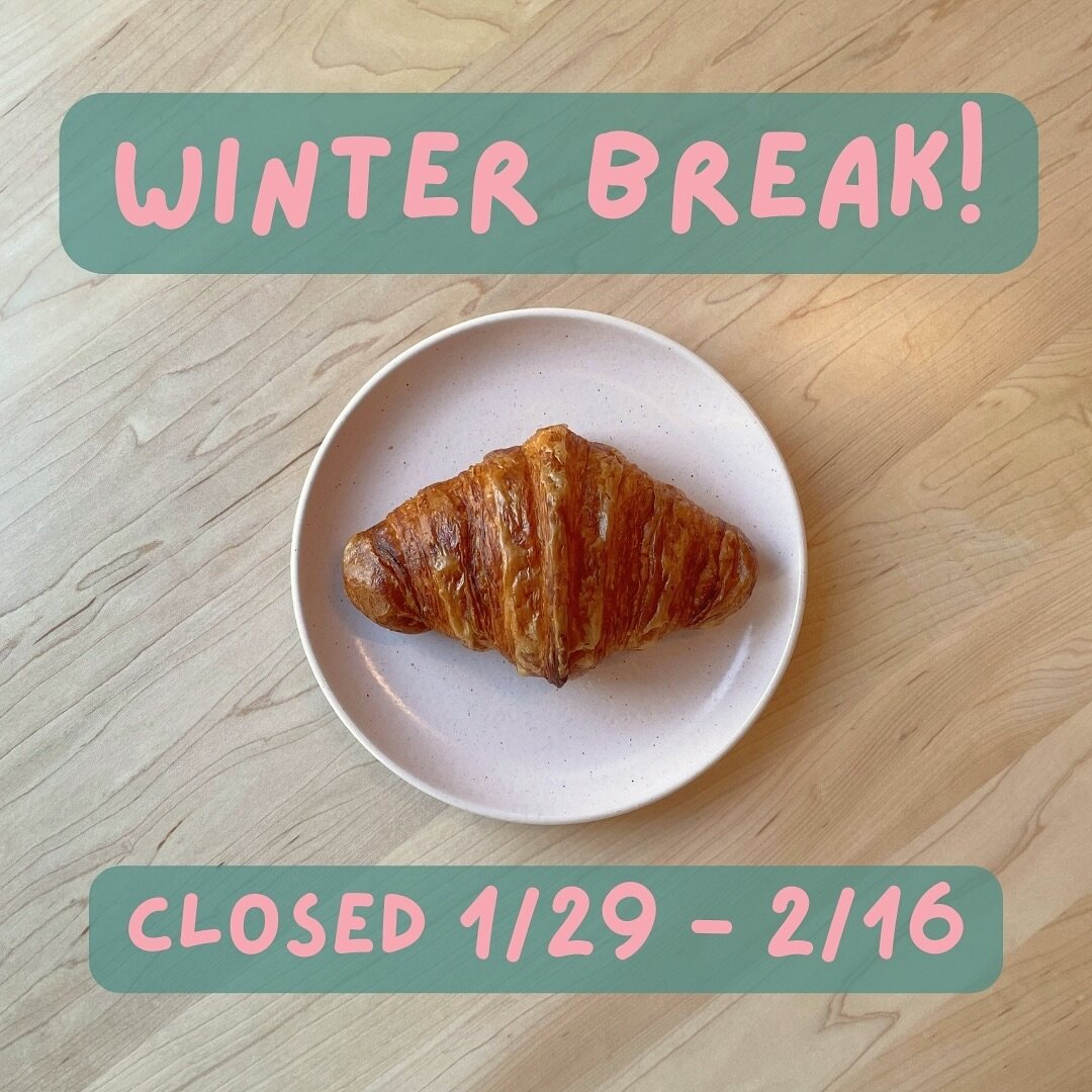 One more week to get your fix before we close for a winter break! We&rsquo;ll be closed 1/29 - 2/16, reopening on Saturday, February 17th and back to our usual groove then (open every day 8-1). Serious gratitude for this community and your support. ?
