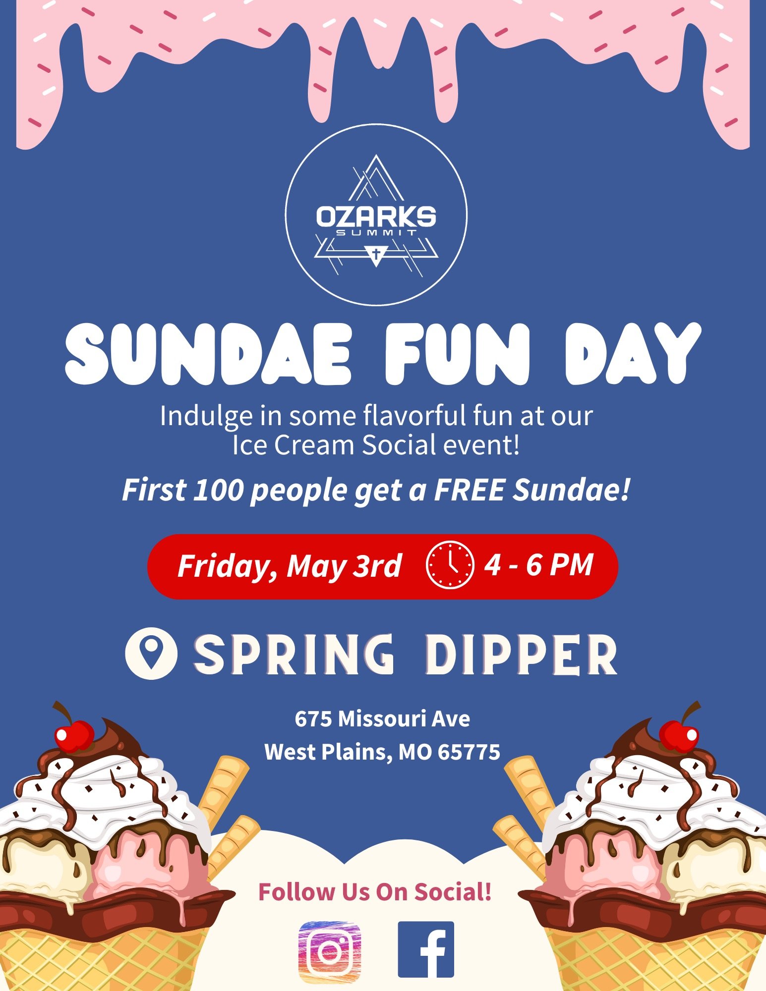 Don't forget to get your stretchy pants ready for our Sundae Fun Day at Spring Dipper! The perfect end to what is sure to be a busy week 🍨

https://fb.me/e/3AC1LYTbp