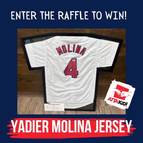 ⚾️Raffle Feature Item #2! A Framed Yadier Molina Jersey ⚾️

The raffle is July 8th 🎉

🎟️BUY YOUR TICKETS HERE🎟️ by clicking on this link: https://www.ozarkssummit.org/summitmegaraffle