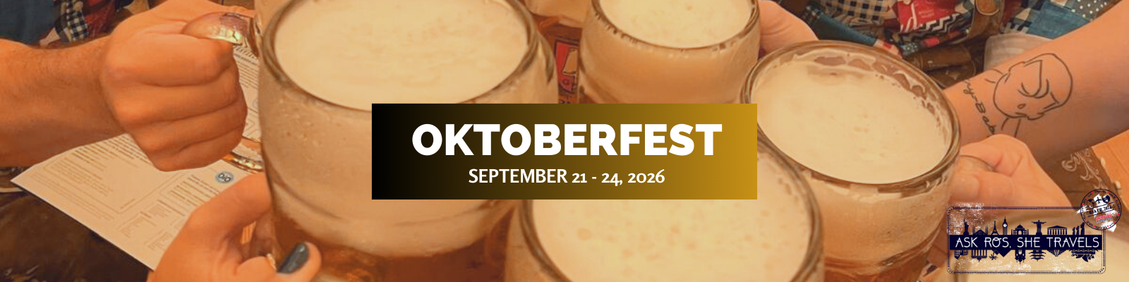 Steins full of beer at oktoberfest, mid cheers