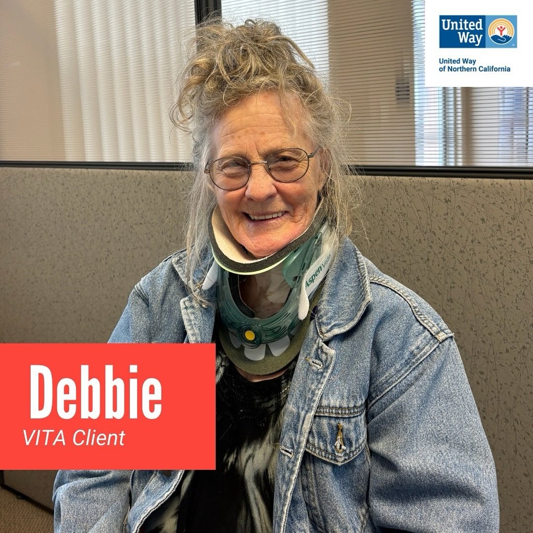 Meet Debbie, a loyal VITA client for 4 years now! 💼✨ &ldquo;I&rsquo;ve tried other places, but this is my go-to,&rdquo; she says. 

The tax date is approaching and we want to be able to help even more people in our community. Call 211 and get your a