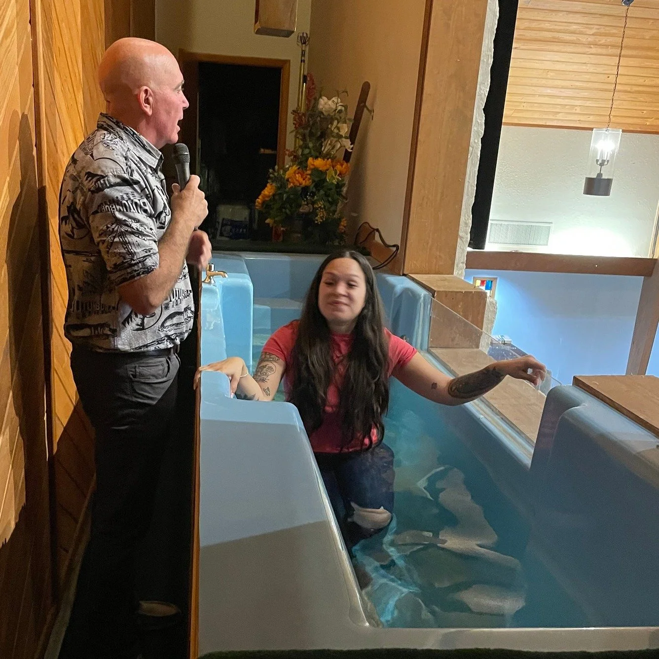Baptisms are a very special time in the life of a believer and in the life of a church but what an EXTRA special time we had during our Thanksgiving Combined Service - a mother and her daughter, a grandmother and her son-in-law, and a second-time gue