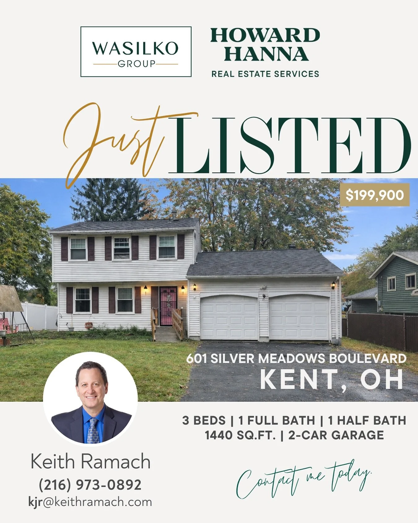New Listing in Kent !

Opportunity knocks at 601 Silver Meadows Boulevard. This two-story colonial offers a solid footprint and functional layout, ready for a buyer with vision to restore and refresh.

3 Bedrooms | 1 Full Bath | 1 Half Bath | 1,440 S