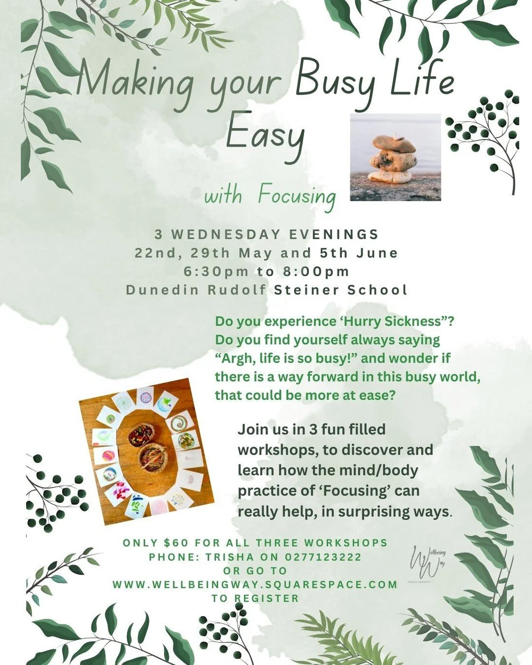 Upcoming Focusing Workshop Series, in Dunedin