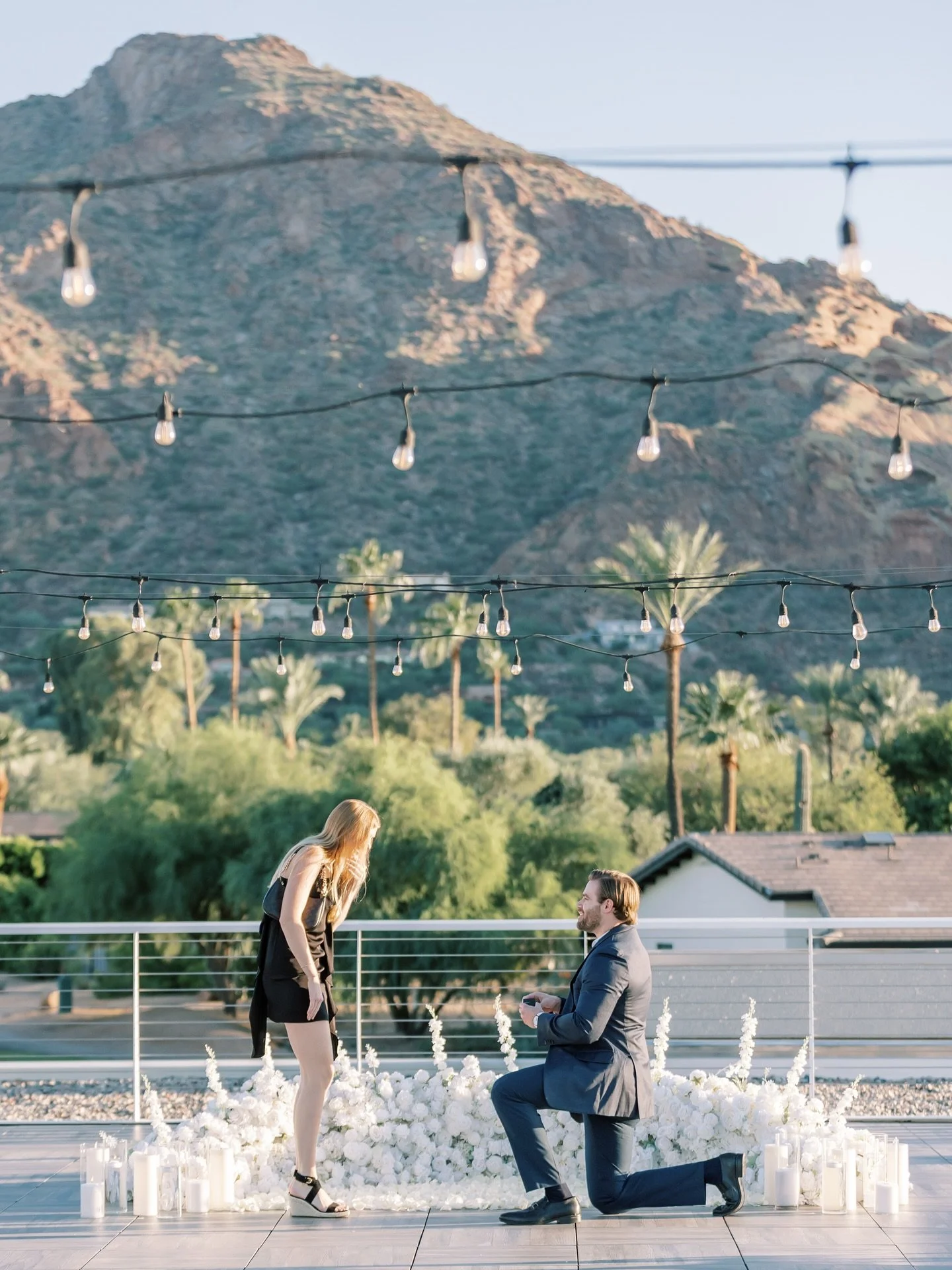 The sweetest surprise proposal for Zach &amp; River🤍

Planning: @theheartbandits 
Venue: @mountainshadowsweddings