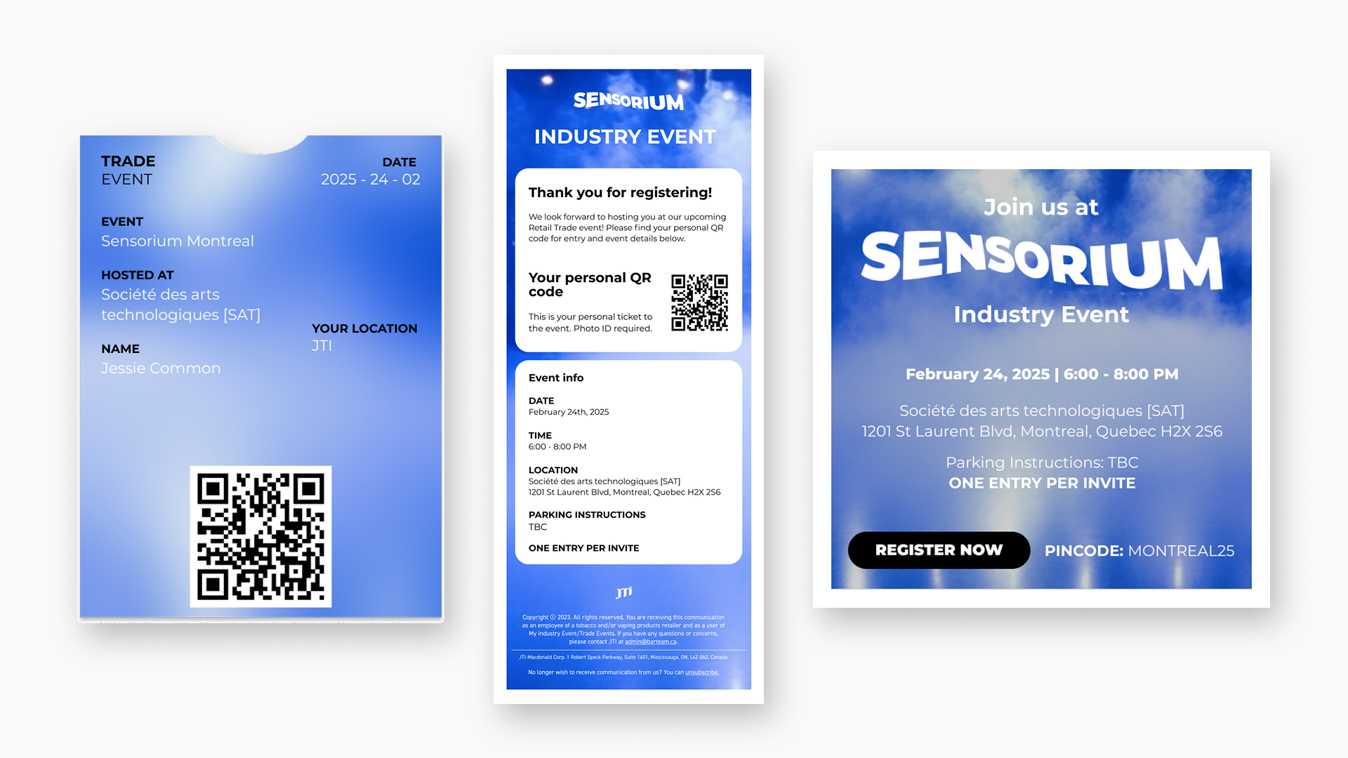 Digital Wallet, Email Confirmation, Digital Invitation