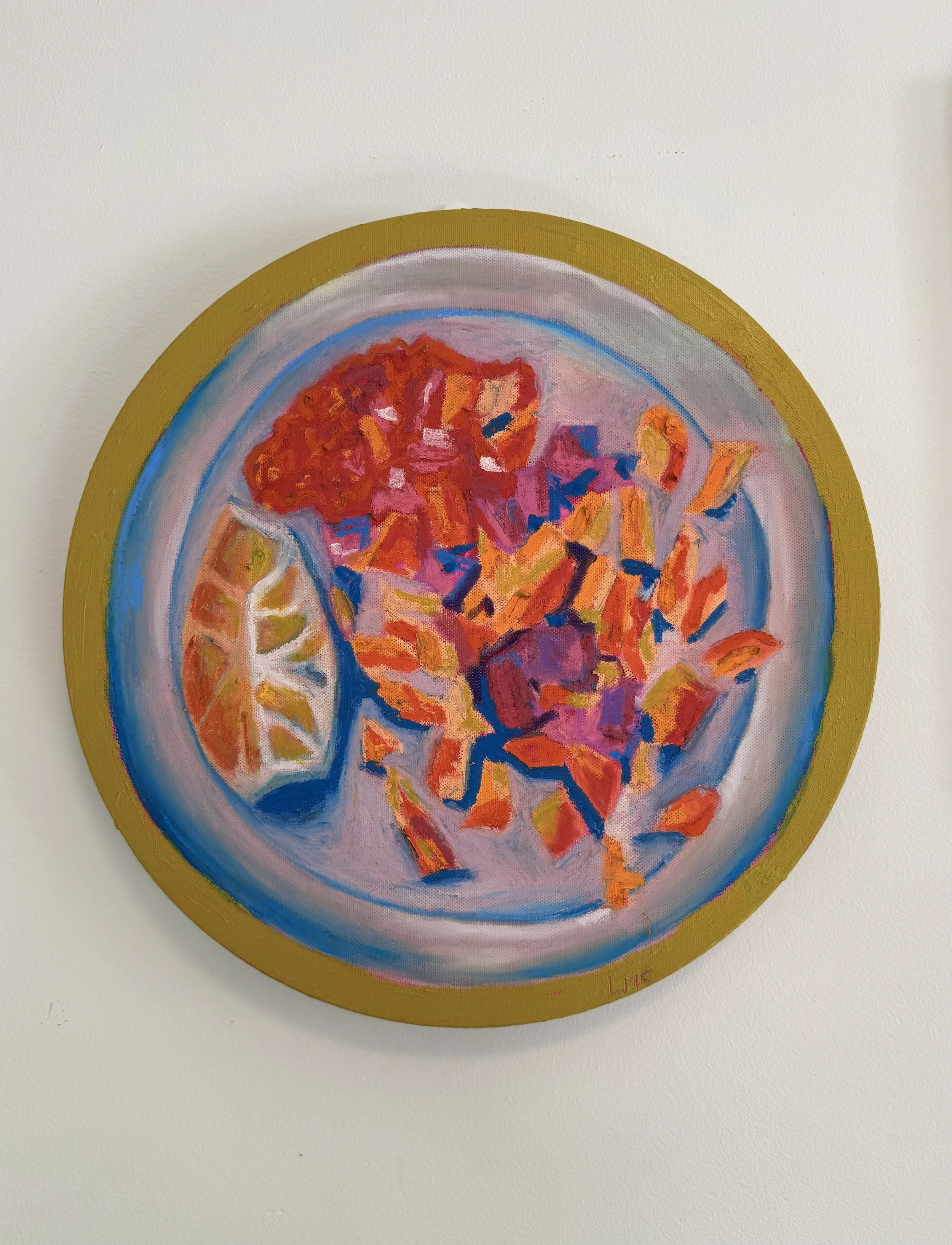 "Poc Chuc," Mexico 2026. 18 × 18 inches Oil Pastel & Oil canvas.