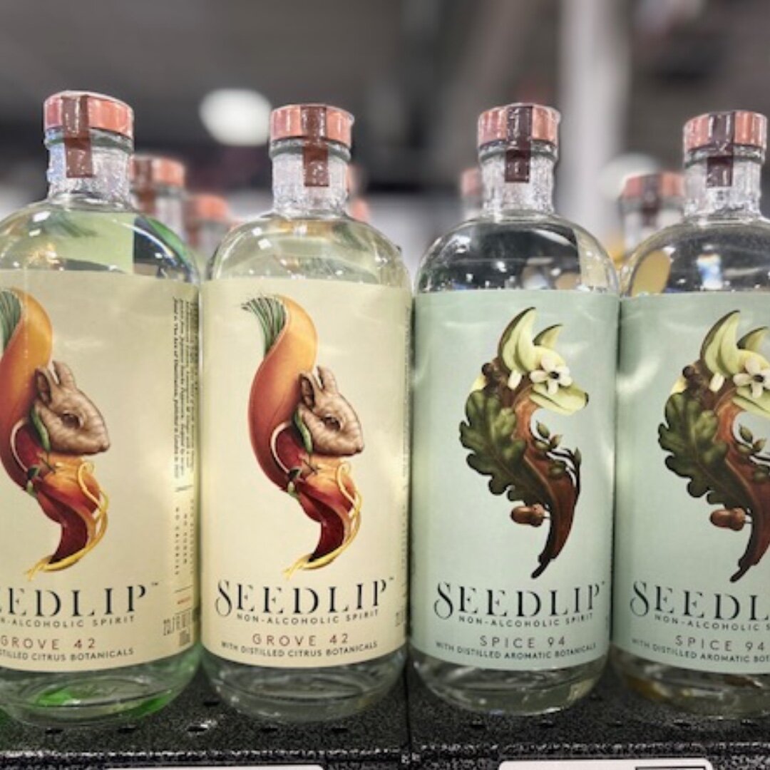 Cocktails over the lunch hour? Now you can. All of the fun ⚡ none of the booze. Have you tried @seedlipdrinks Non-Alcoholic Spirits? Available now at #chicagolakelliquors.