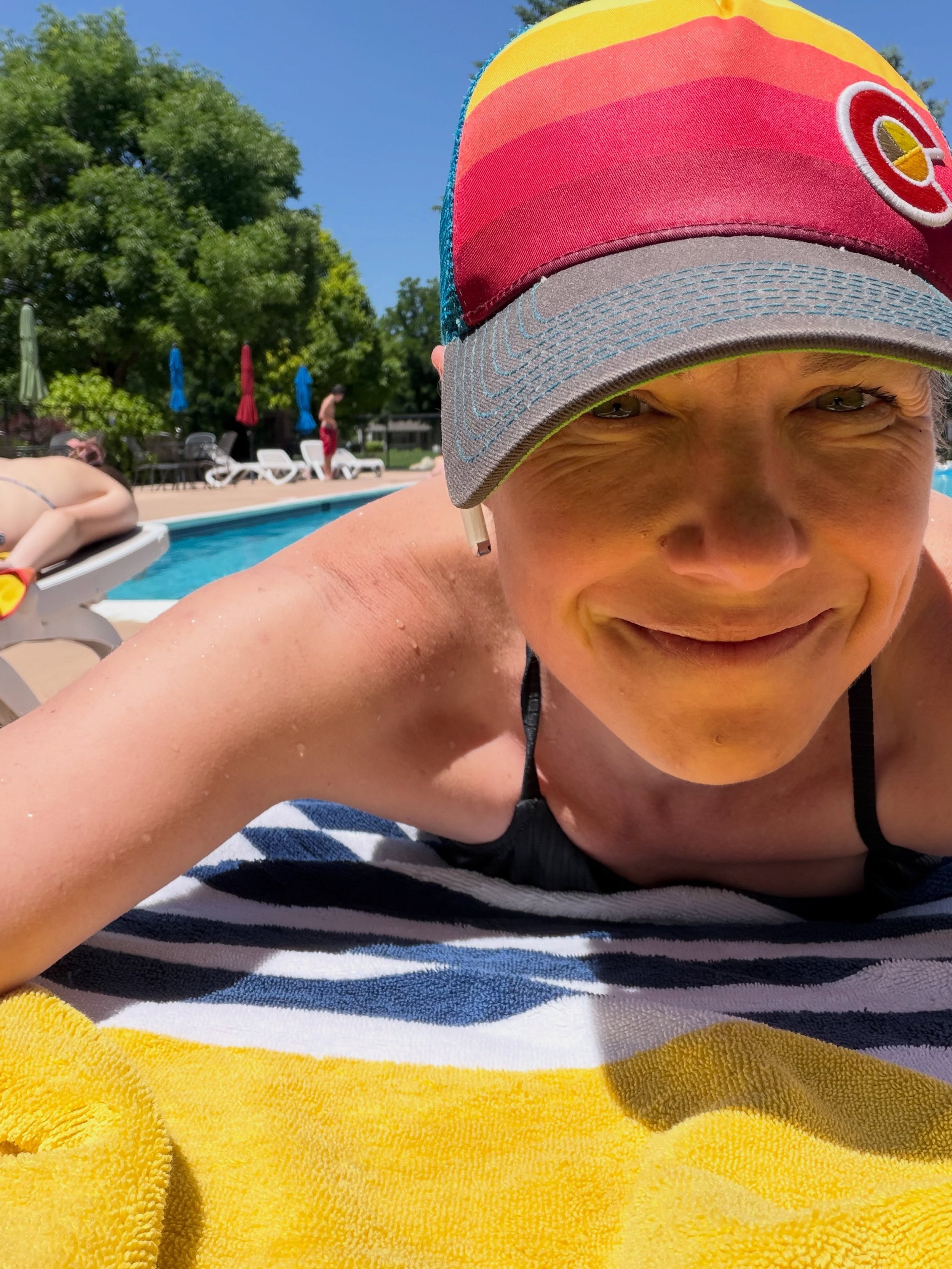 What would YOU do if you looked down and realized you were NAKED at the pool?!

I&rsquo;ll tell you what I did! 😮🤦&zwj;♀️

Ok - so I wasn&rsquo;t NAKED naked. 

But I wore the bathing suit bottoms the girls convinced me to get in Costa Rica ..
.. t