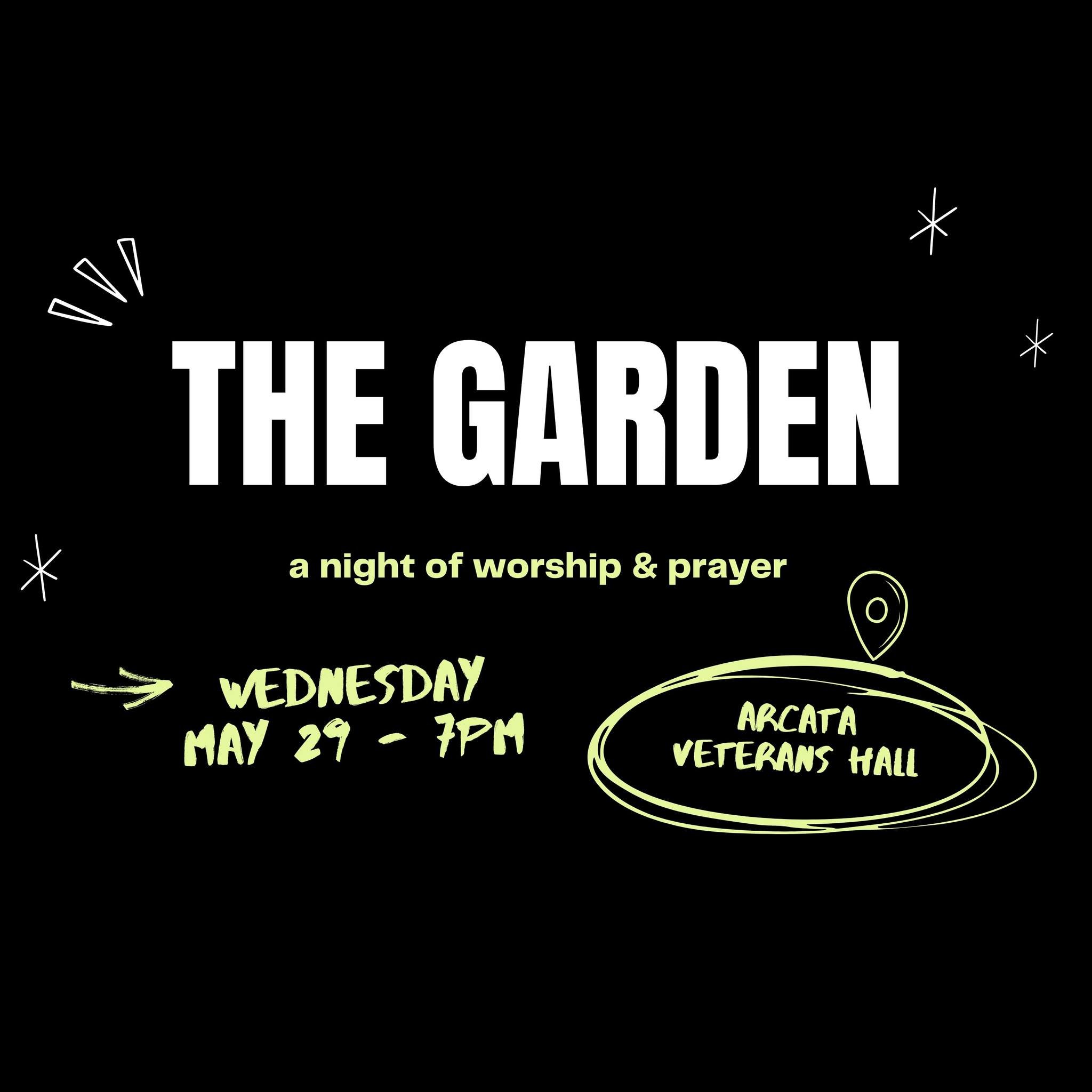 FAMILY WORSHIP NIGHT

Our first mid-week, family-friendly, everyone-welcome, evening-gathering for worship and prayer is ON! It'll start around 7pm at the Arcata Veterans Hall on Wednesday night, May 29th. We'll end around 8:15-ish, and childcare opt