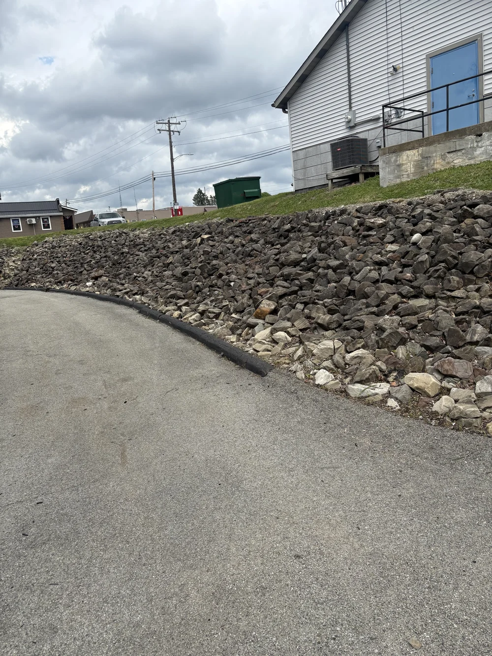 Rock slope cleared and kept tidy