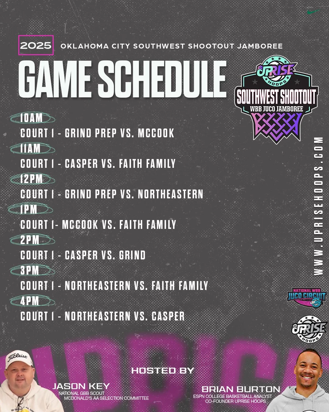 👀 🏀 We are ready and excited for the #UpriseHoops Southwest Shootout Jamboree. The schedule has been released for Friday, October 10!