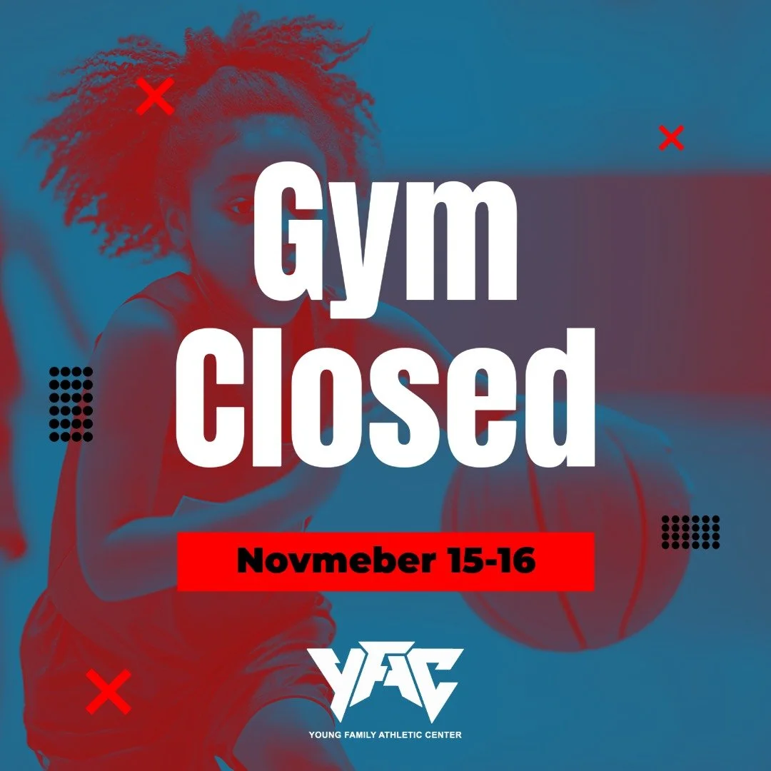 Due to an Evolve Basketball event, the YFAC basketball courts will be closed on Saturday and Sunday, 11/15- 11/16.