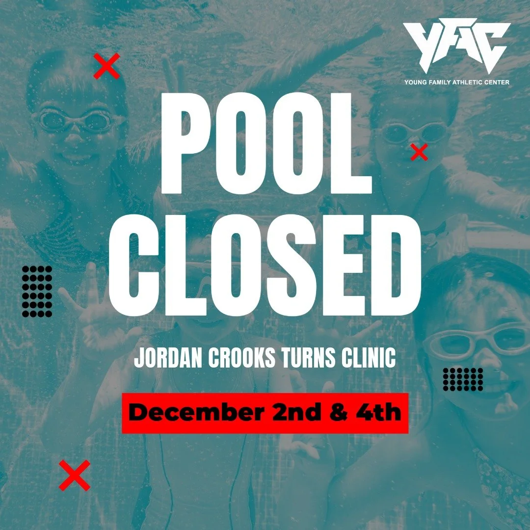 📢 Attention! 

Please be advised that the YFAC pool will be closed on December 2nd and 4th due to SSC Intrasquad Meet and the Norman vs Classen/Yukon/Ponca City Meets. We appreciate your understanding. 🏊&zwj;♂️✨