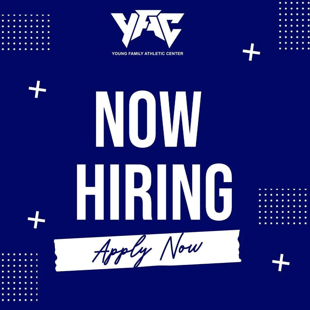 We're Hiring at the Young Family Athletic Center!
Looking for a fun and rewarding job? Join our energetic team and make a difference in your community!

✨ Recreation Center Specialist

Part-Time | Mon&ndash;Fri

🕒 Mornings &amp; afternoons during sc