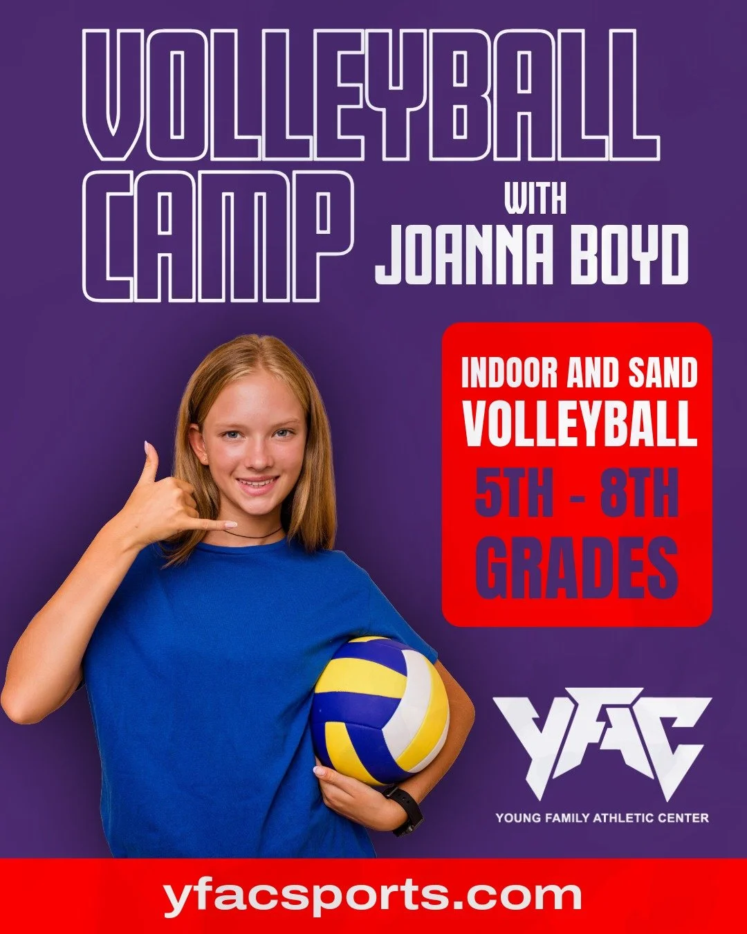 🚨Registration closes soon!🚨This 3-day camp is intended for volleyballers looking to hone their skills or gain a new level of familiarity with the game. 🏐💪🏅

This will be a fast-paced experience that includes indoor court time, as well as limited