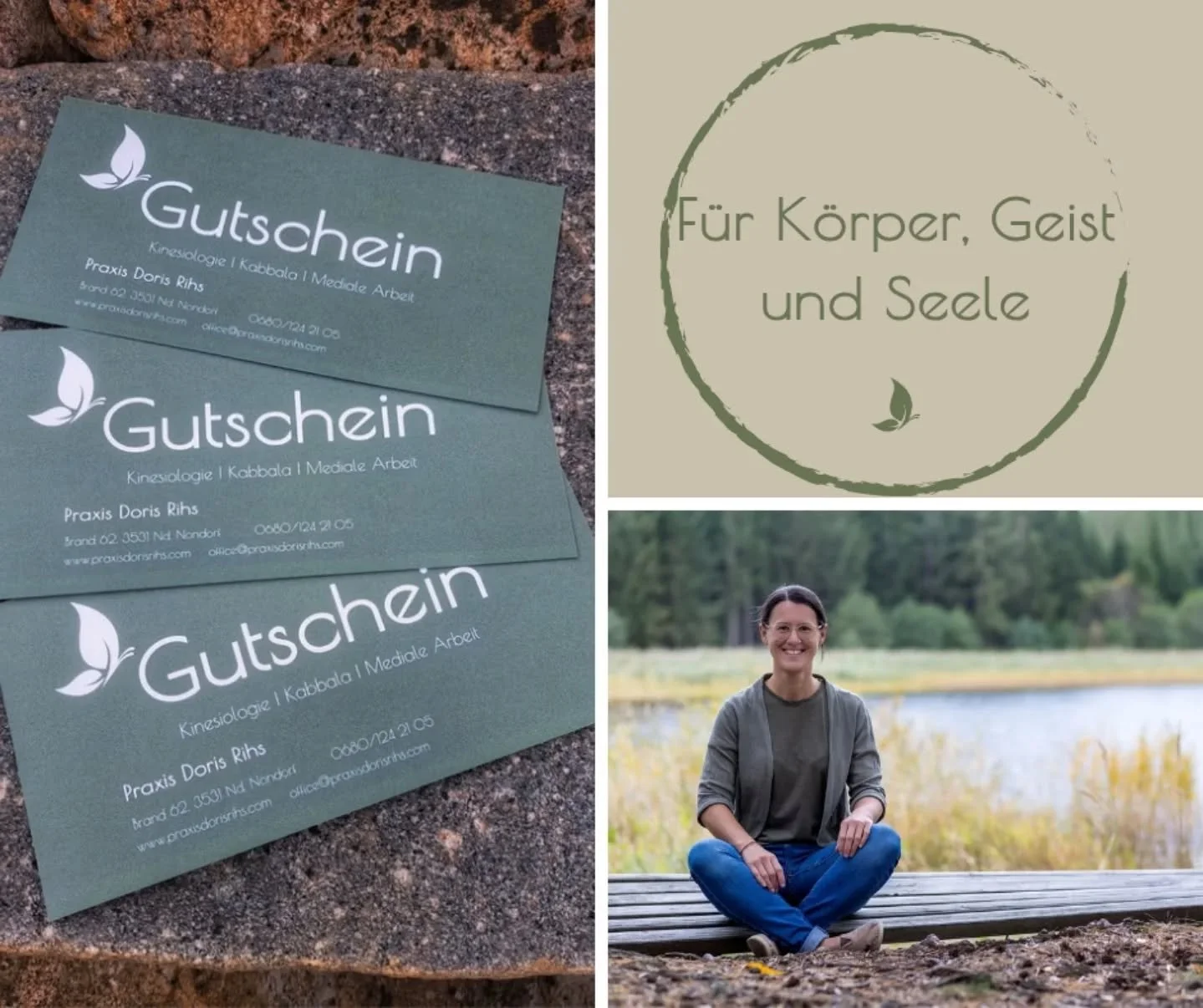 Freude und Wohlbefinden schenken mit GUTSCHEINEN!! ✨️

Schon an Weihnachten gedacht?
Ist zwar noch ein wenig bis dahin - ich selbst freue mich schon auf dich Zeit der Lichter, Kerzen, Keksd&uuml;fte,...😃💗

Melde dich einfach bei mir:
0680 1242105 
