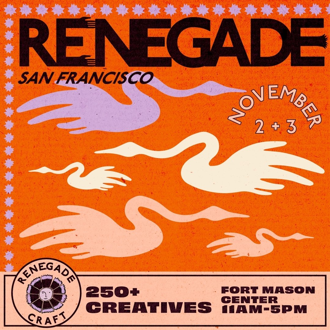 Save the Date! 🗓️ Join me November 2+3 at Fort Mason Center in San Francisco for @renegadecraft⚡️Hang with me IRL and get a jump on your Holiday shopping while supporting 250+ makers and Small Biz owners 🛍️ This is my biggest retail event of the se