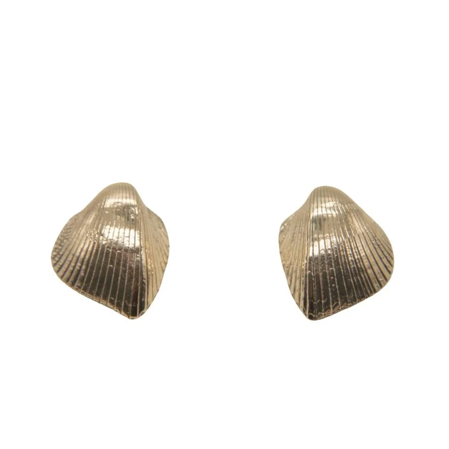 Bronze Zuri Shell Stud Earrings
