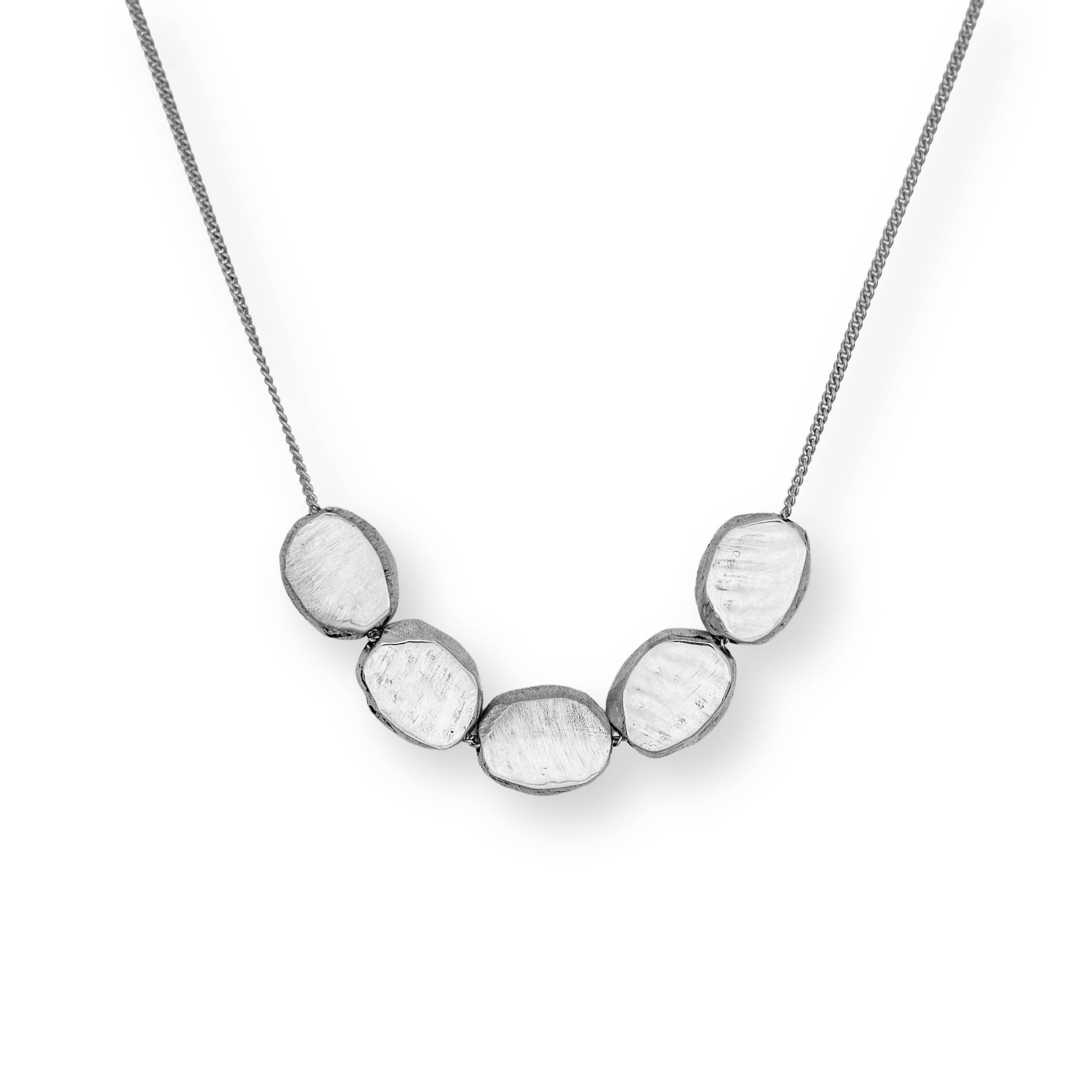 Silver Mini Cala Luna Row Necklace