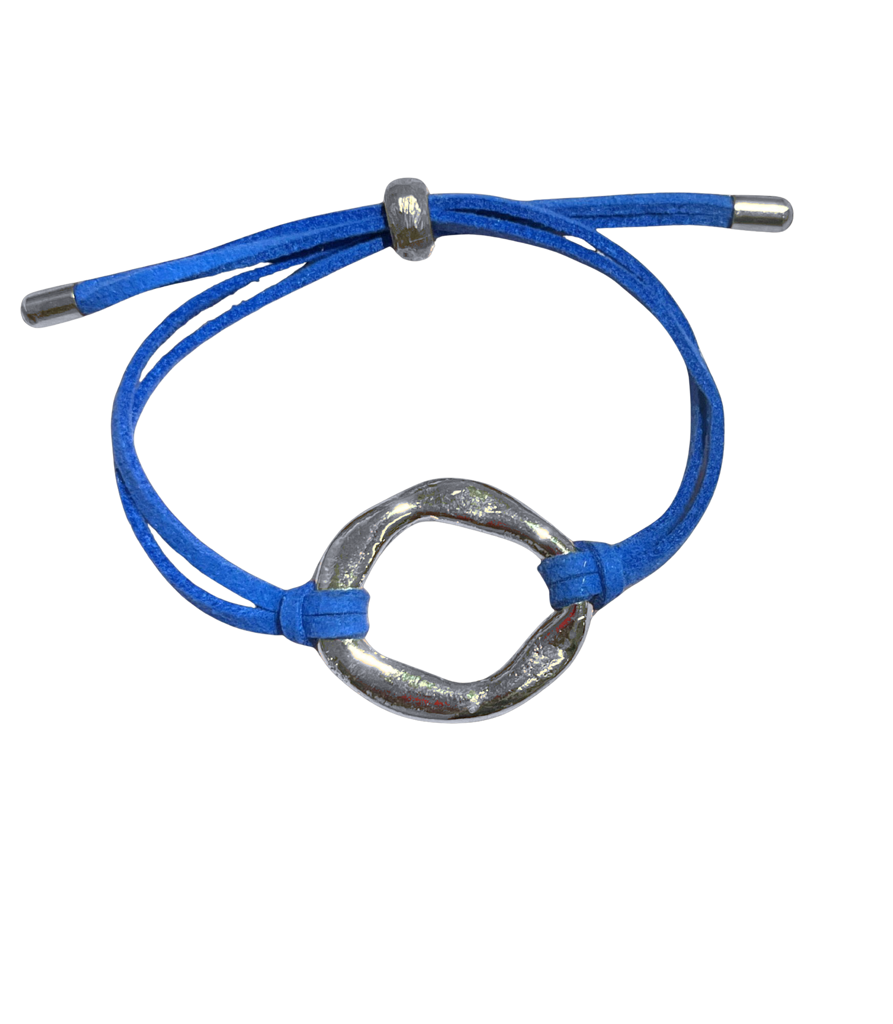 Silver Maji Cord Bracelet - Blue